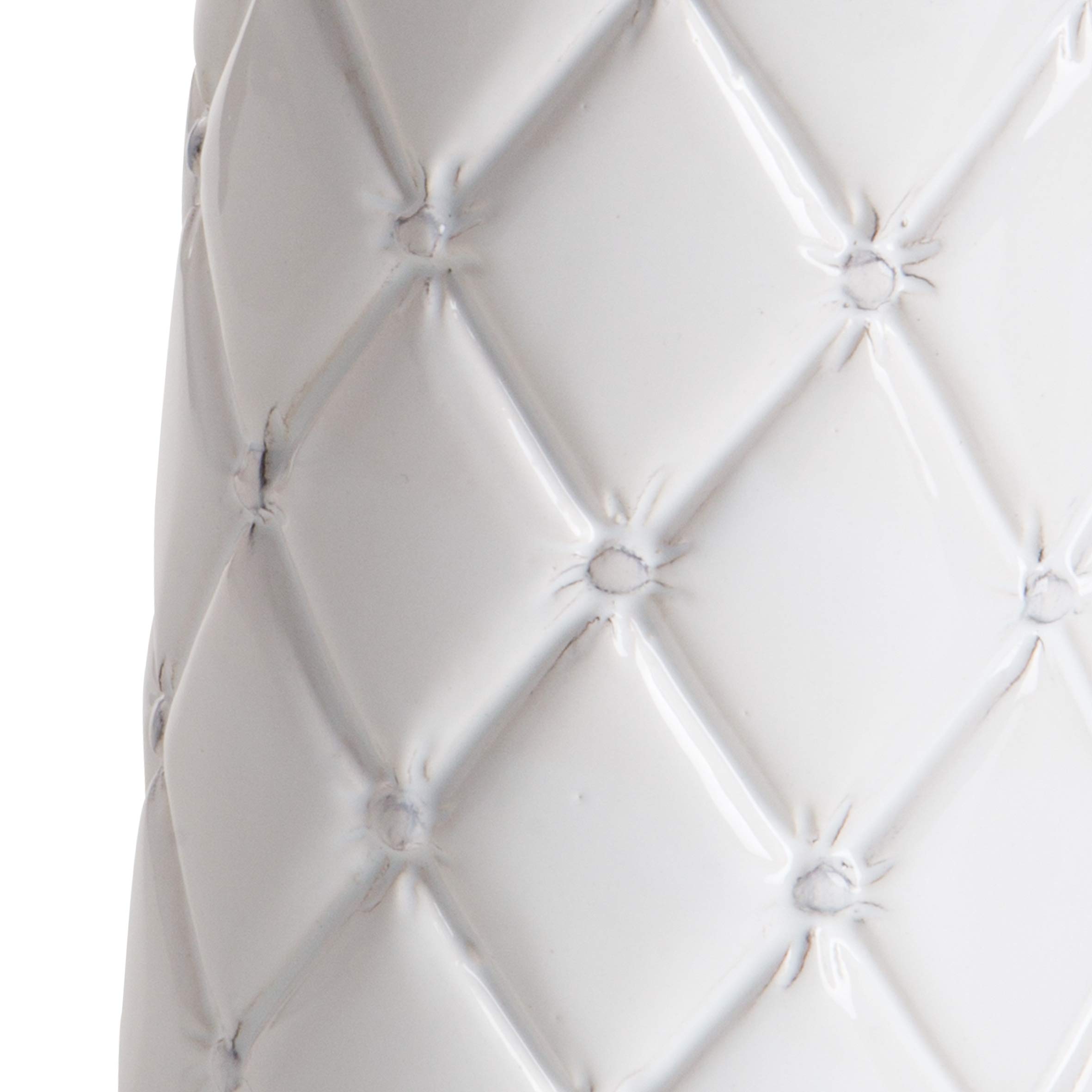 Baroni portascopino ceramica bianco 10x10x41 cm con scopino