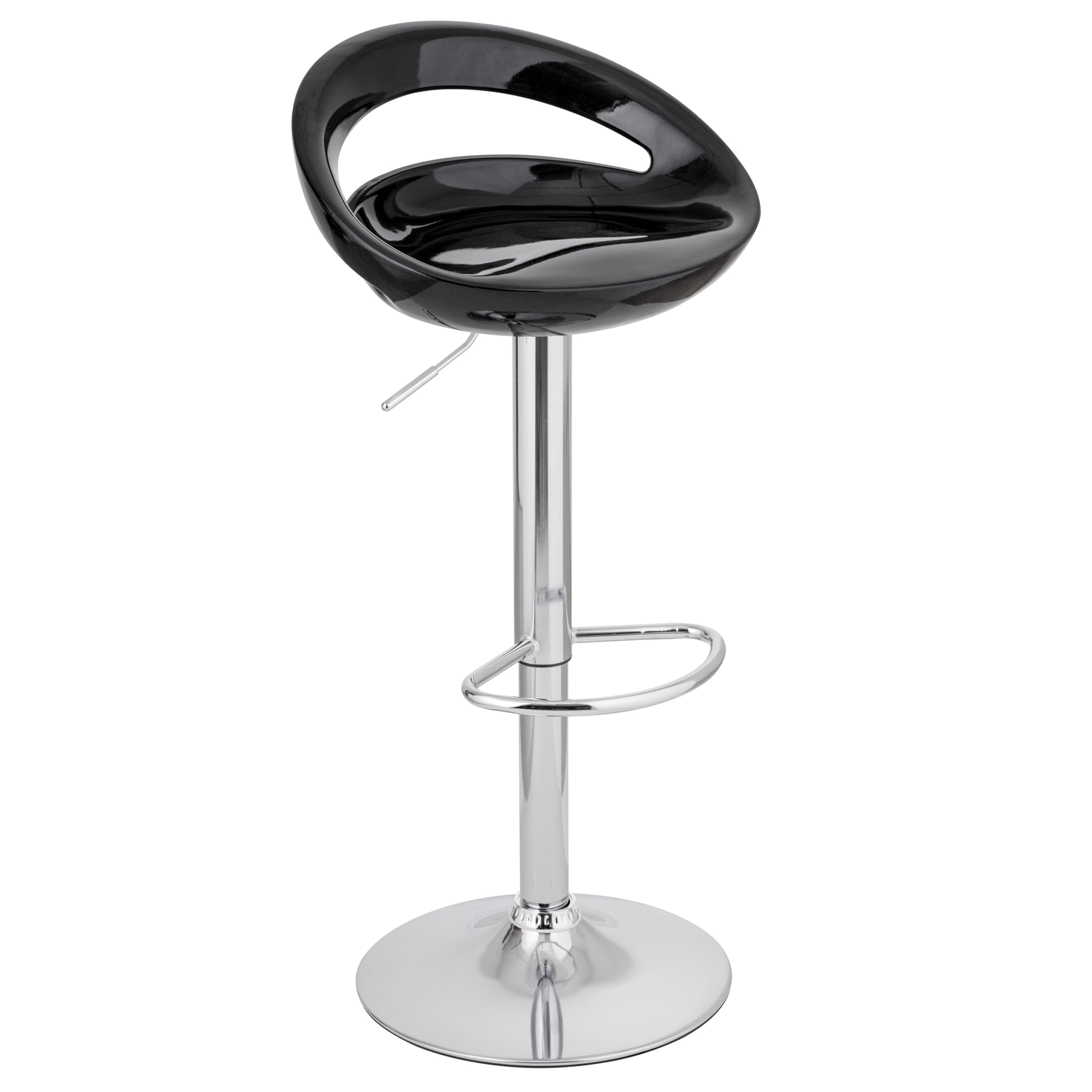 Baroni Home sgabello bar girevole nero altezza regolabile