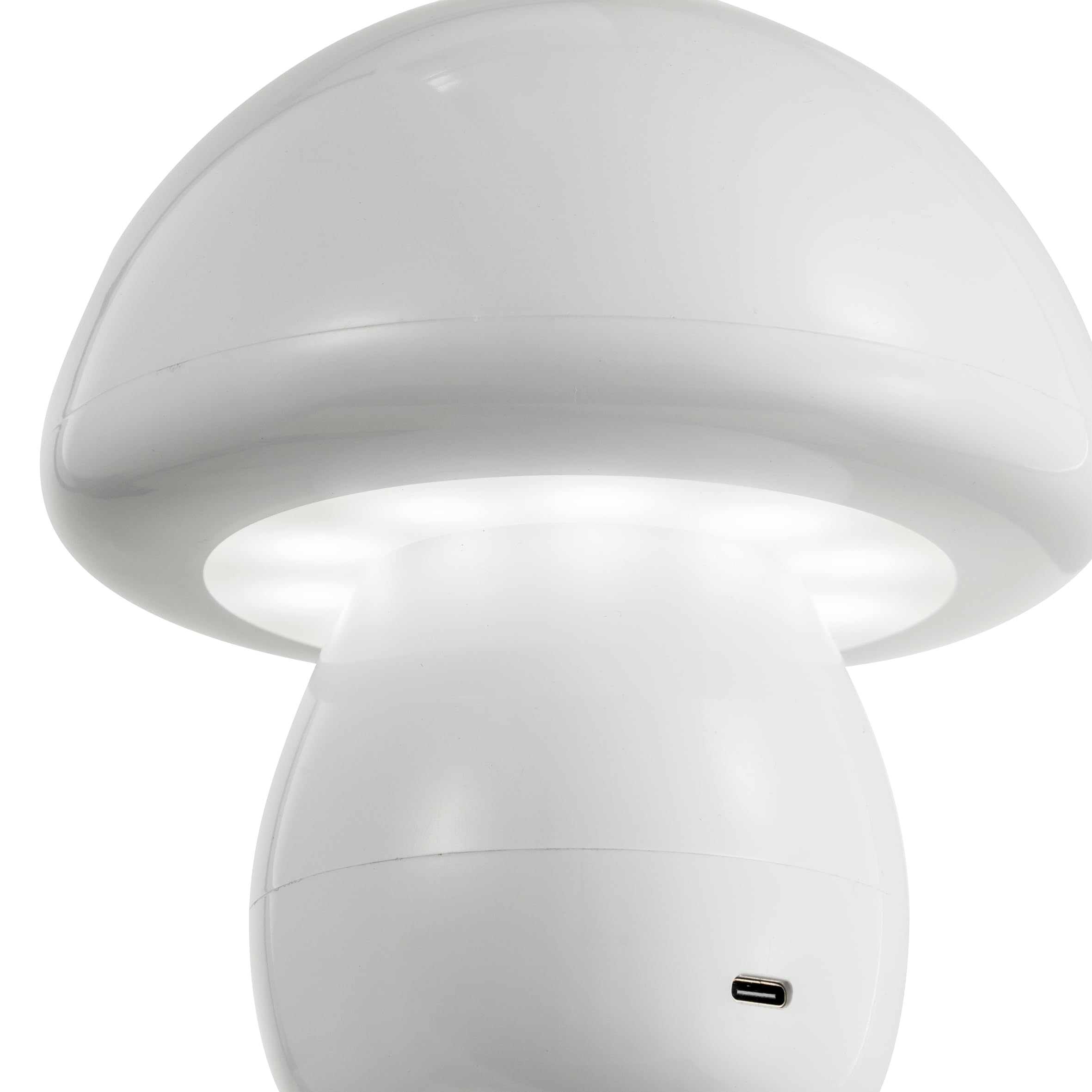 Baroni Home Lampada LED Fungo PVC Bianca 15x15x16,5 cm