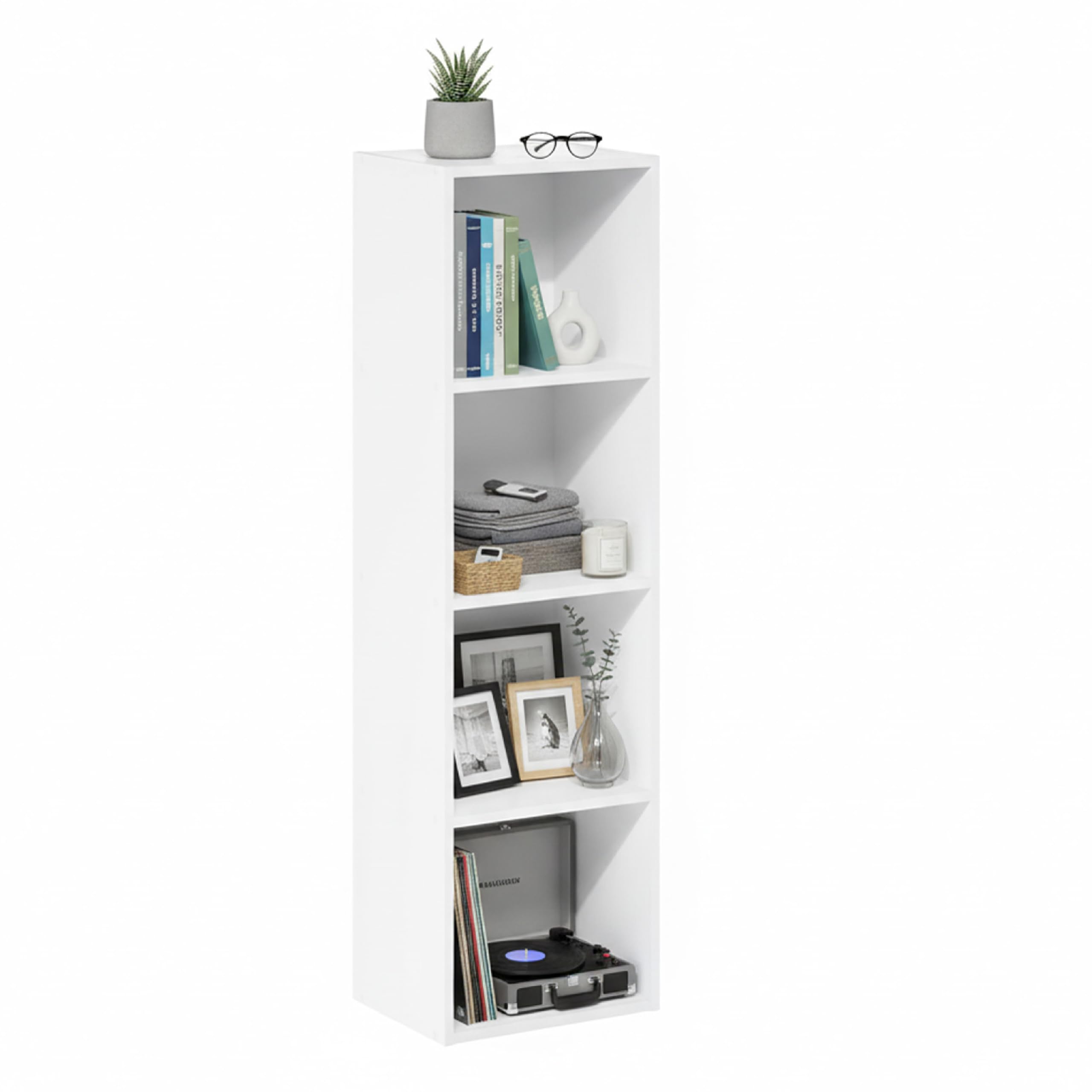 Baroni Libreria Cubi Bianca 4 Ripiani 24x31x106 cm