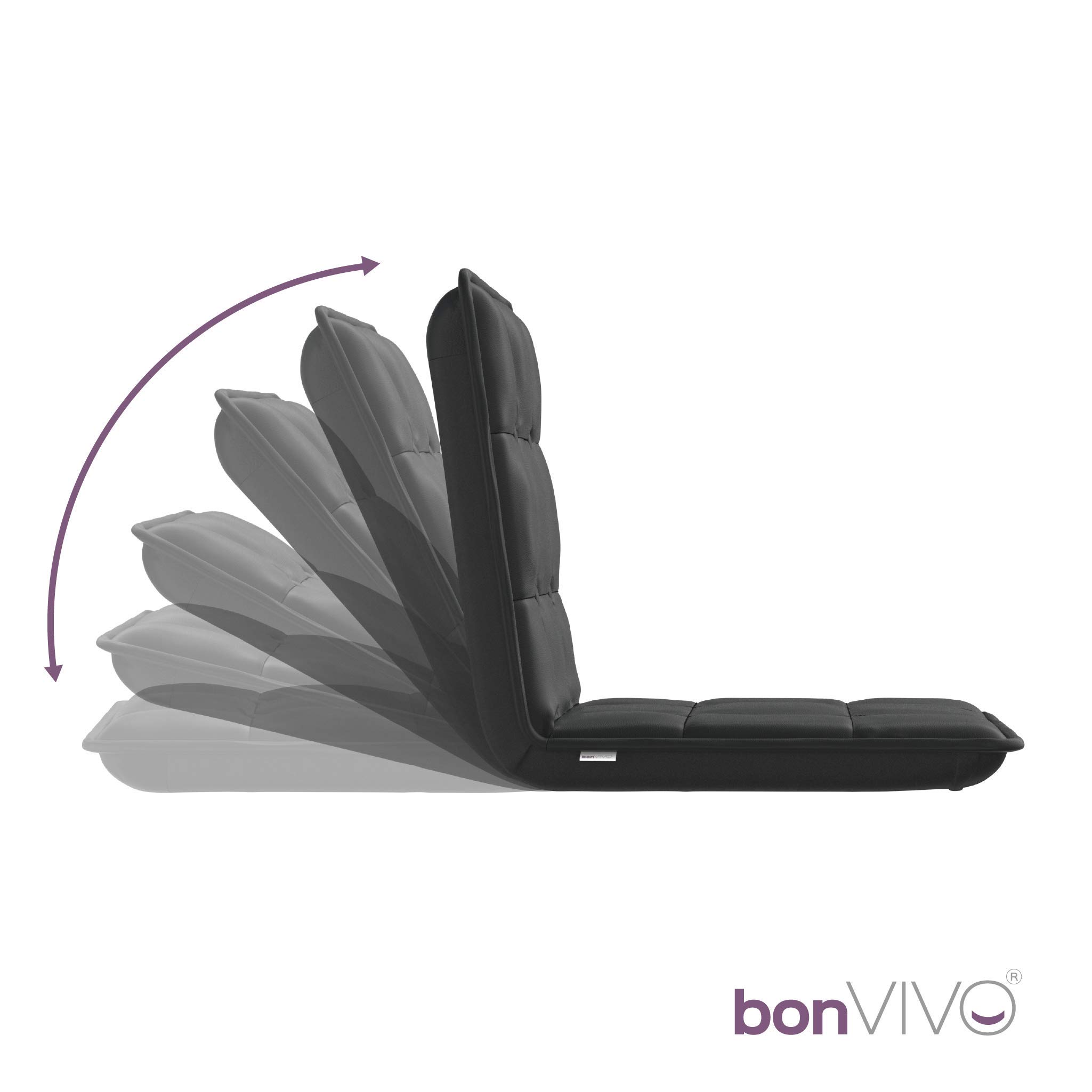 bonVIVO EASY Comfort Poltrona da Terra Pieghevole 5 Posizioni