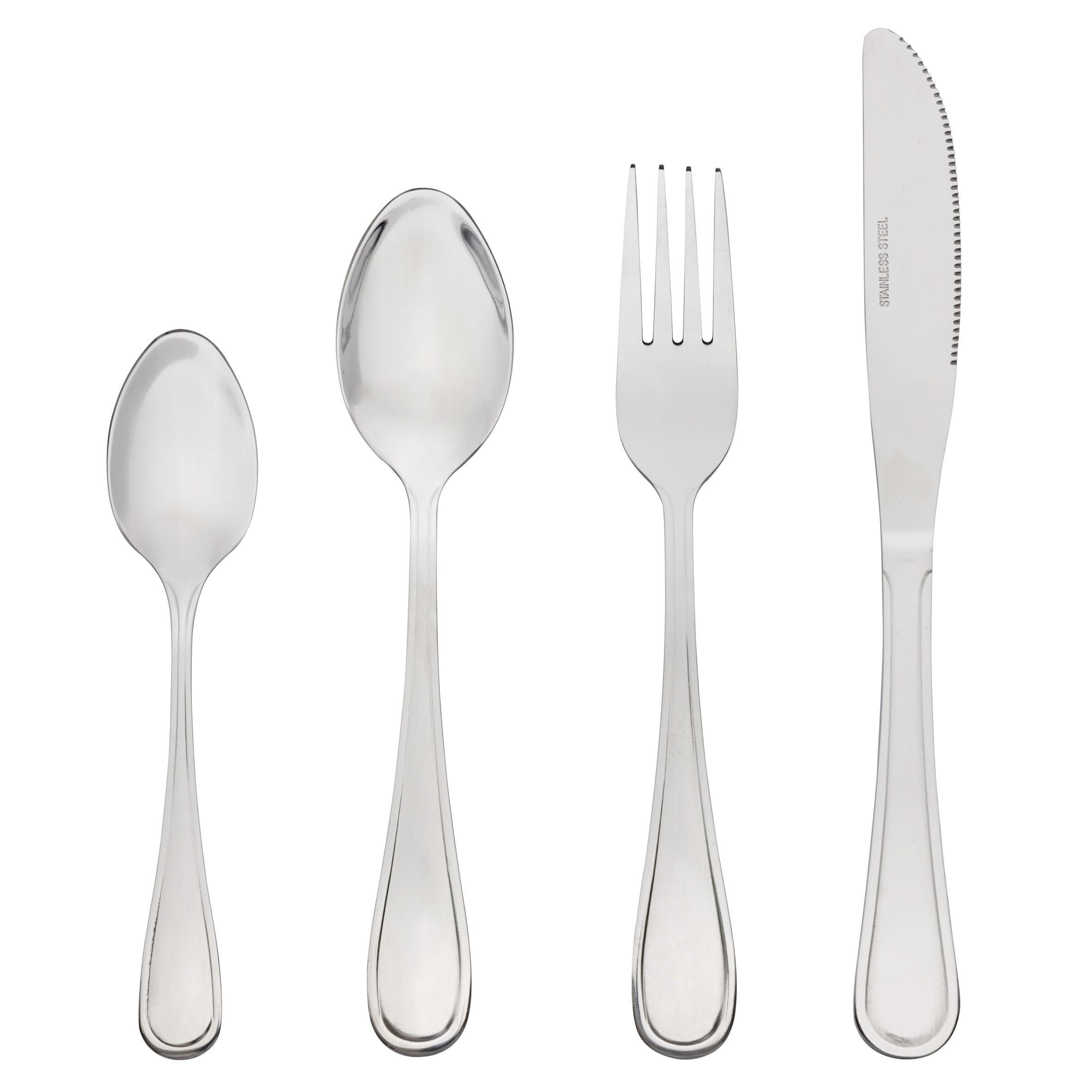 Baroni Home set posate 24 pz acciaio inox bacche 6 persone