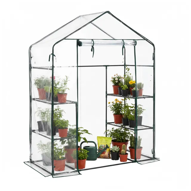 Baroni Home serra casetta 143x72x195 cm con ripiani in PVC