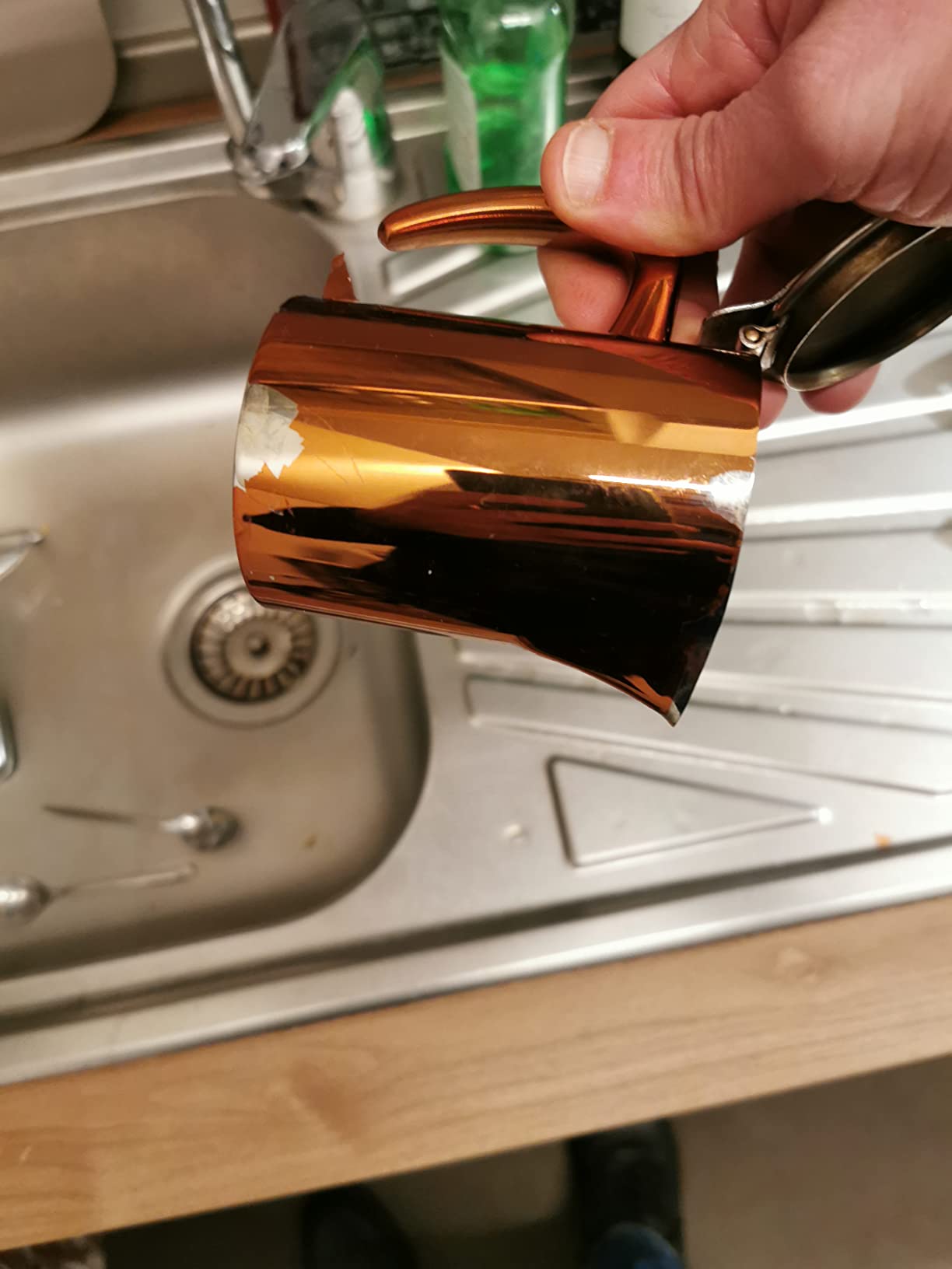 bonVIVO Moka 2 Tazze 100 ml Rame Induzione Acciaio Inox