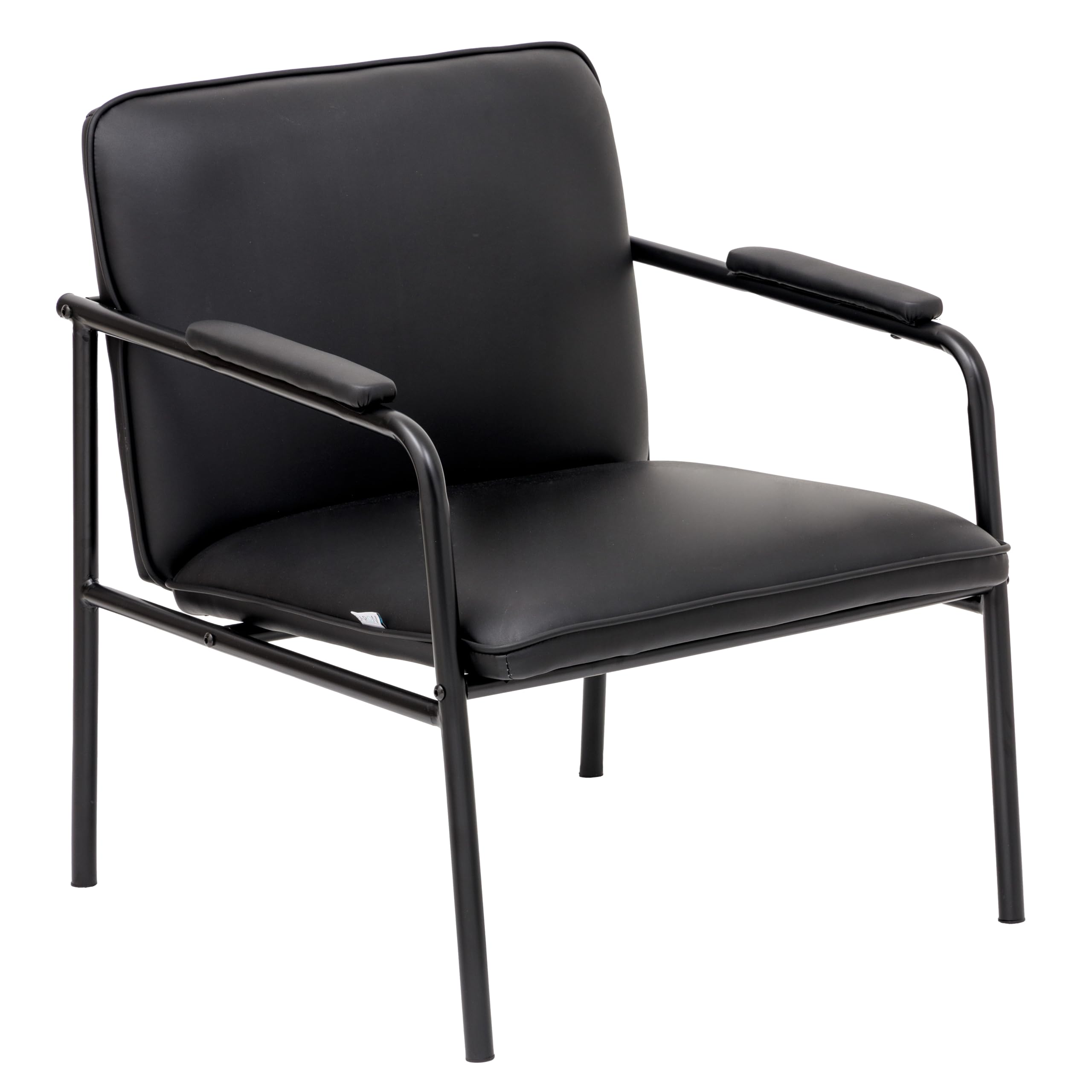 Baroni Home poltrona in ecopelle nera 78x59x64 cm