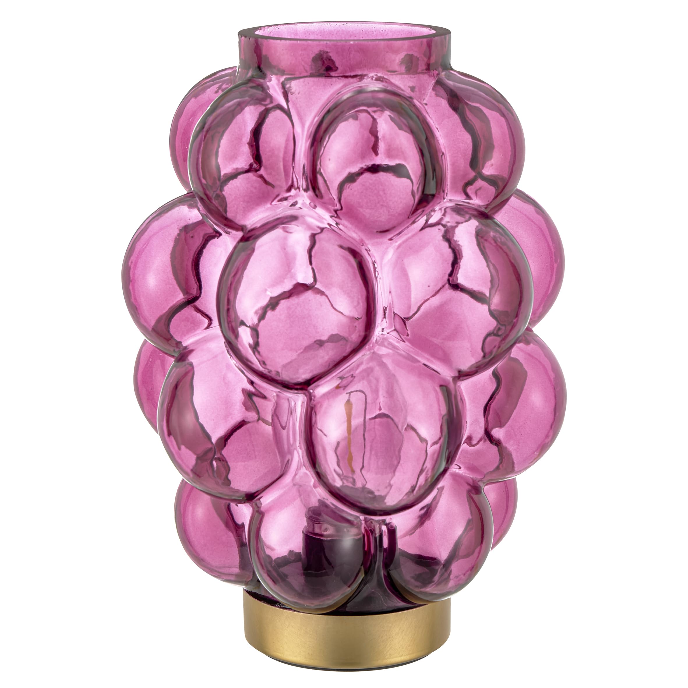 Baroni Home Fungo Rosa lampada da tavolo in vetro 18 cm