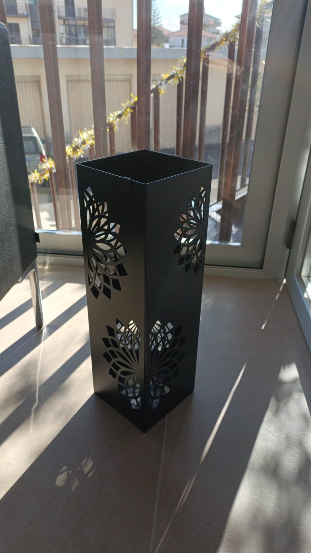 Baroni Home portaombrelli verde metallo 16x16x49 cm mandala