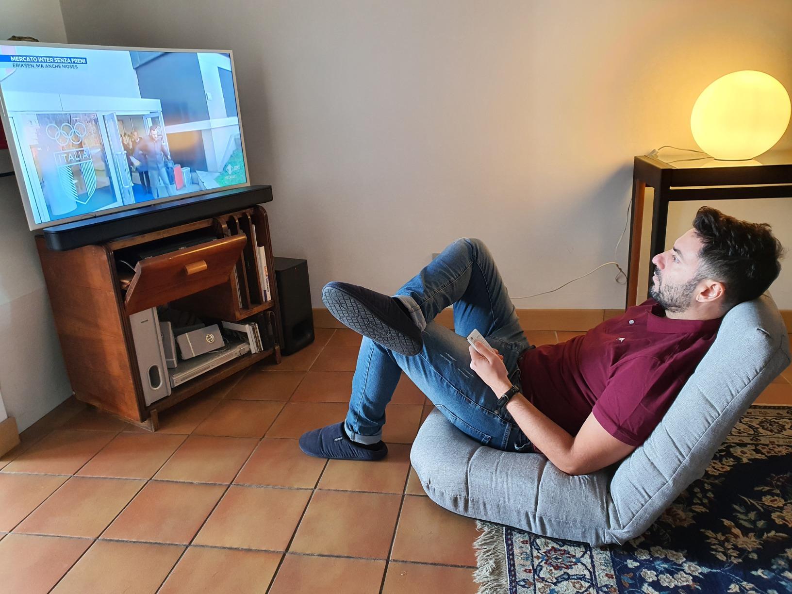 bonVIVO Easy Lounge sedia da terra pieghevole reclinabile