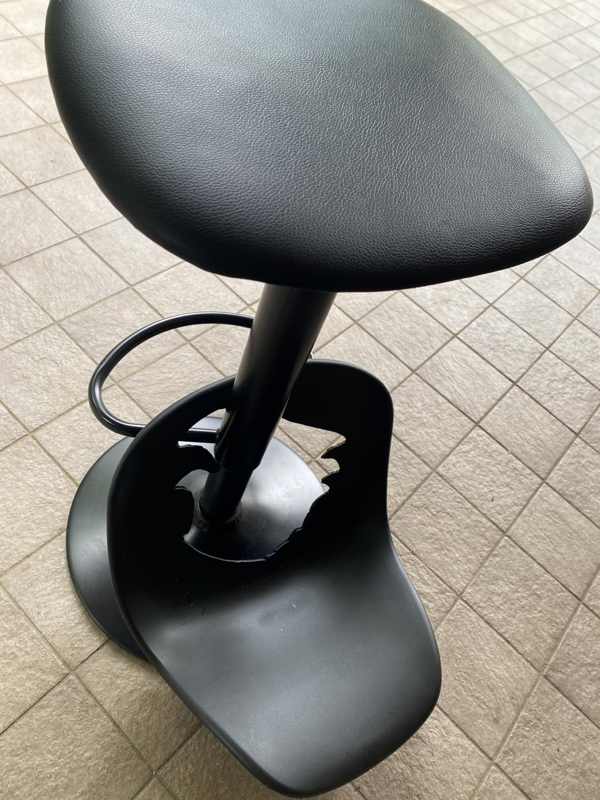Baroni Home Sgabello Girevole Nero 1 Pezzo Altezza Regolabile