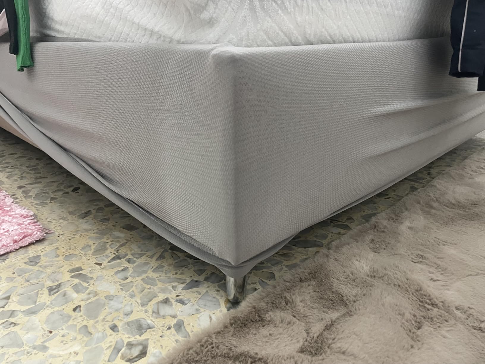 Textilhome Coprisommier Elastico Bianco 180x200 cm King Size