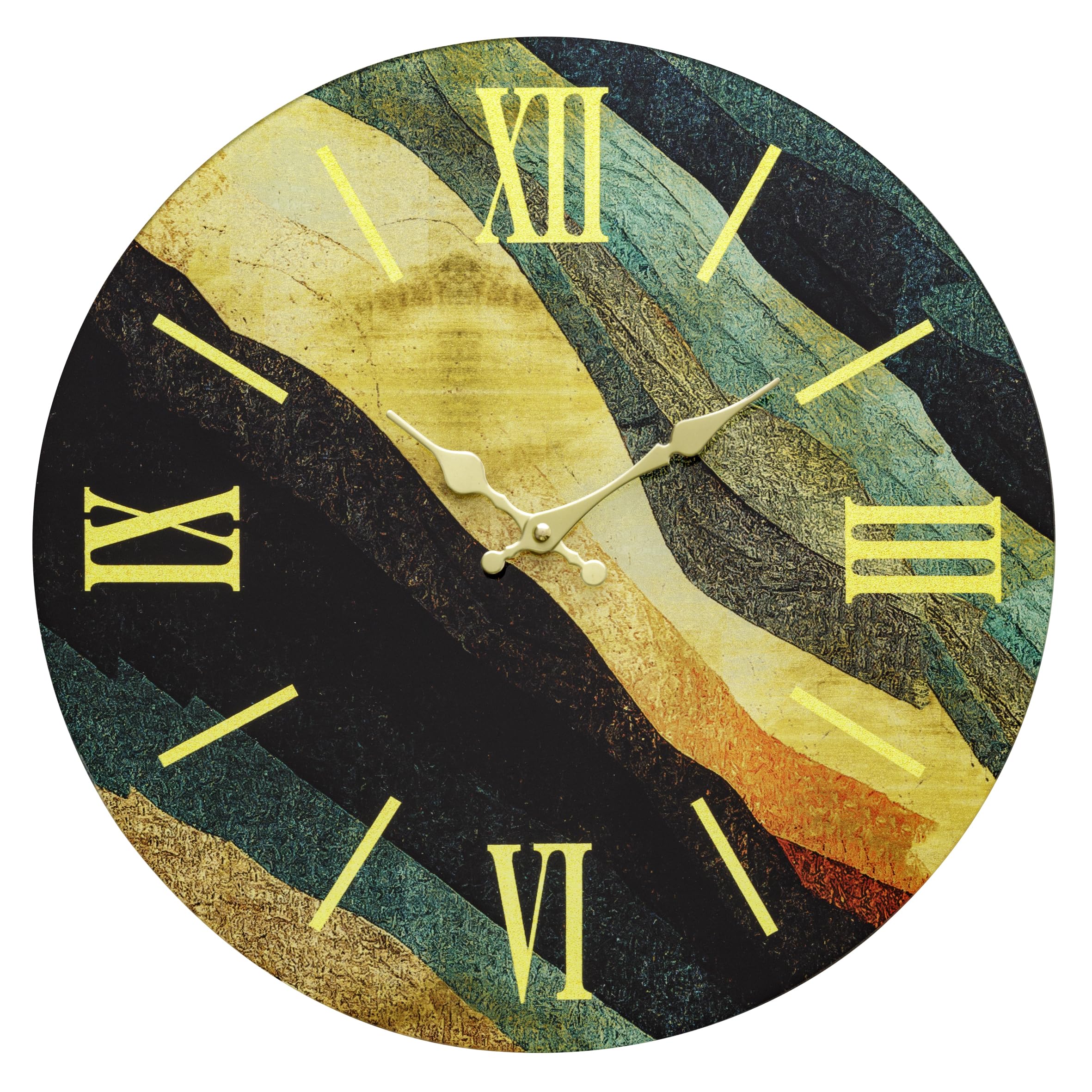 Baroni Home orologio parete vetro marmo specchio 43 cm