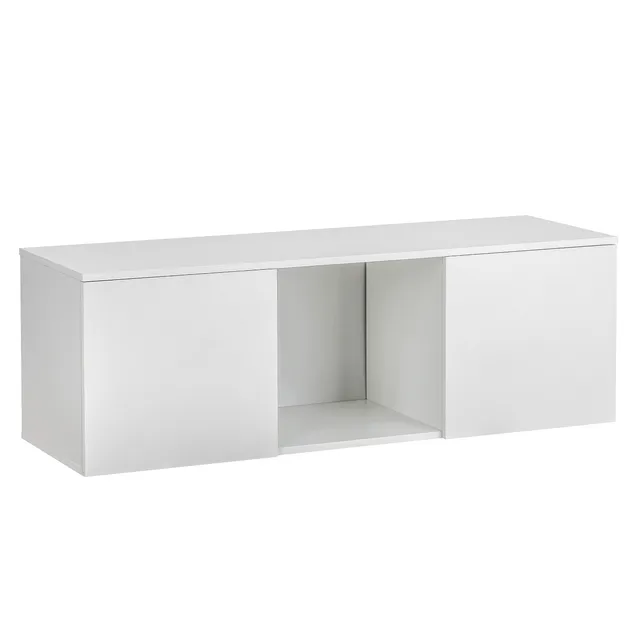 Baroni Home Mobile TV 2 Sportelli 1 Ripiano Bianco 120 cm