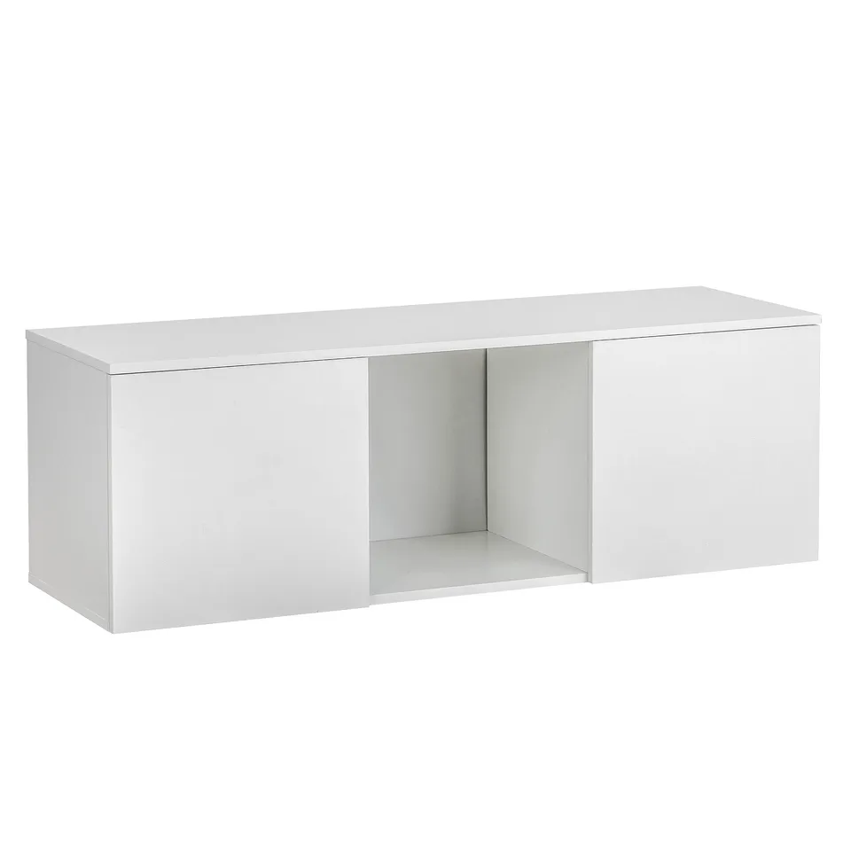 Baroni Home Mobile TV 2 Sportelli 1 Ripiano Bianco 120 cm
