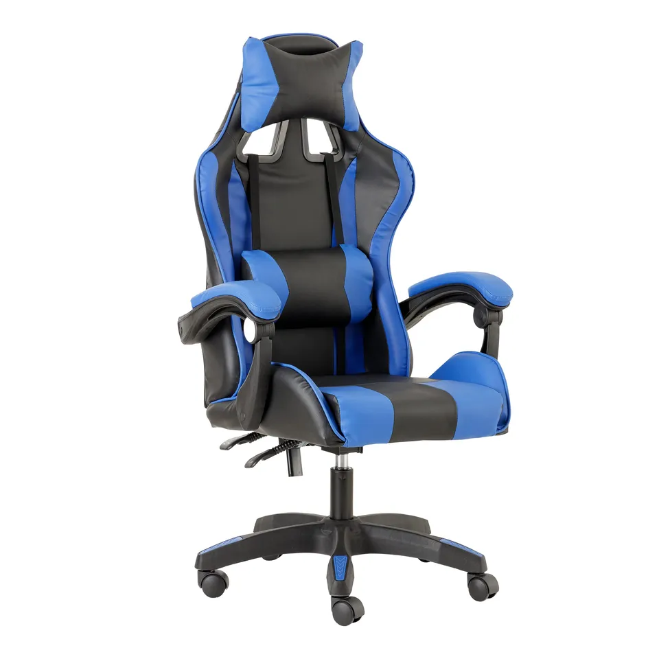 Baroni Home Sedia Gaming Ufficio Blu Ergonomica