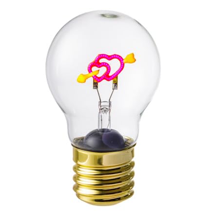 Baroni Home Lampadina Cuori con Freccia lampada tavolo USB