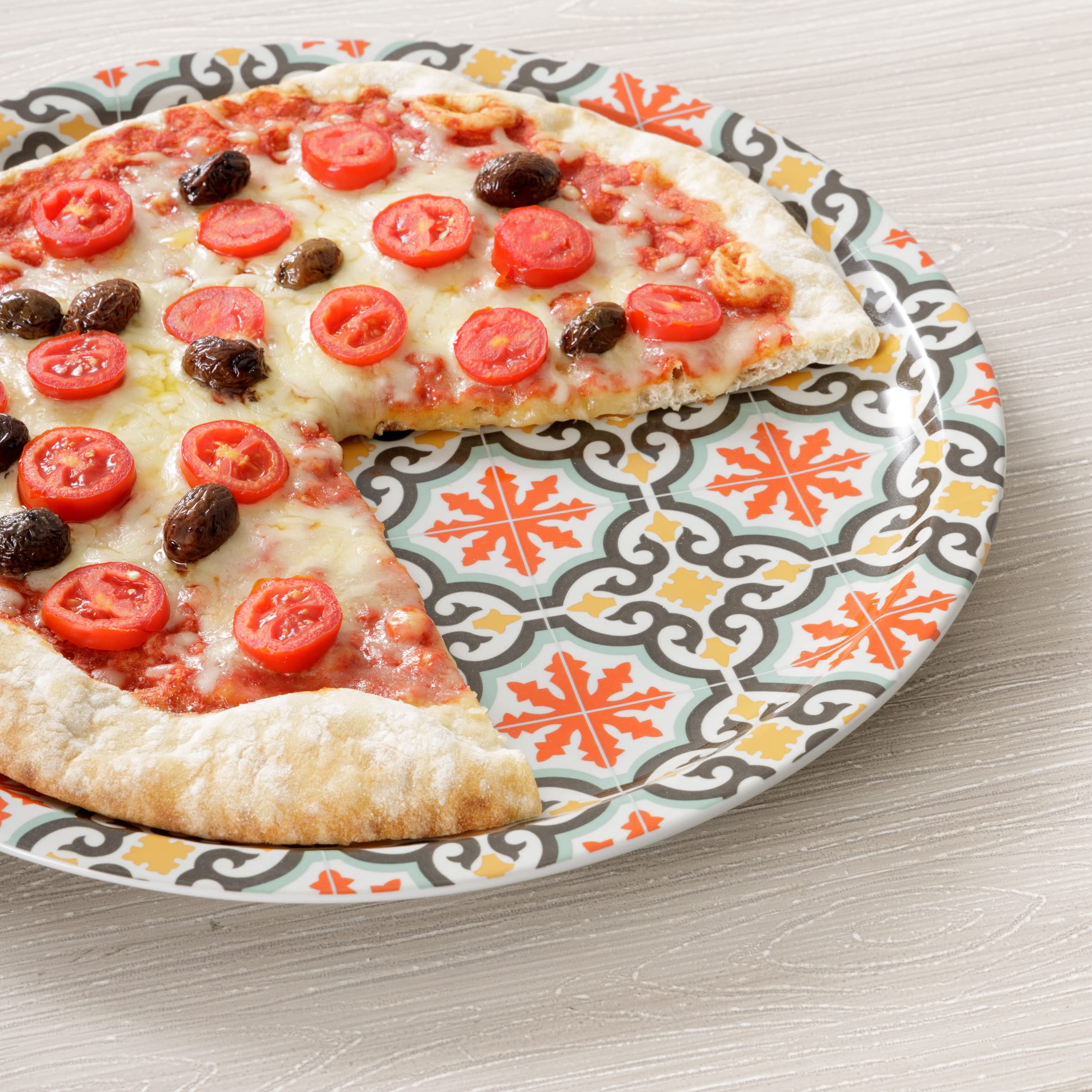Baroni Home Set 4 Piatti Pizza Cefalù Porcellana 31 cm