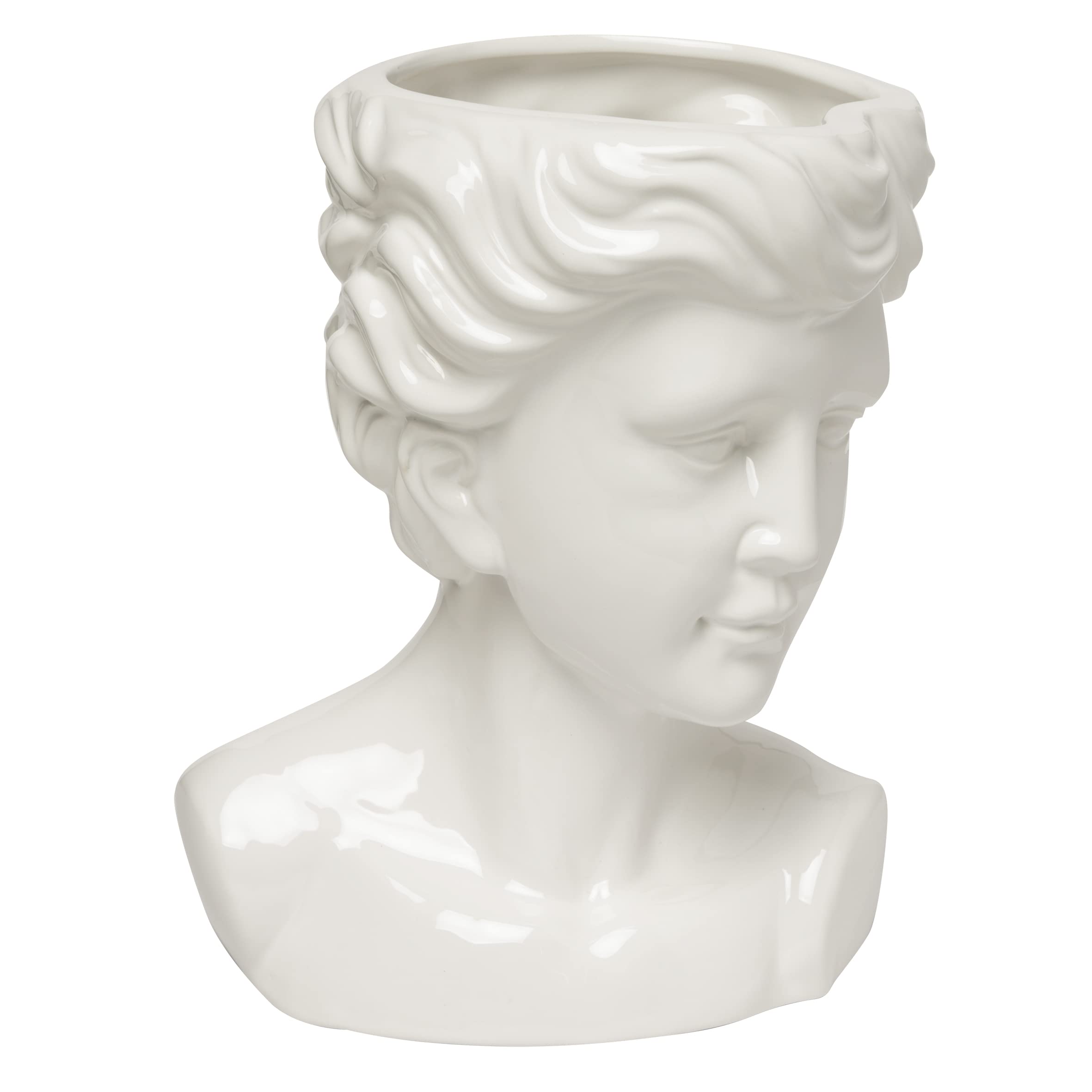 Baroni Home Ladies Ragazza vaso testa ceramica 16x15x23 cm