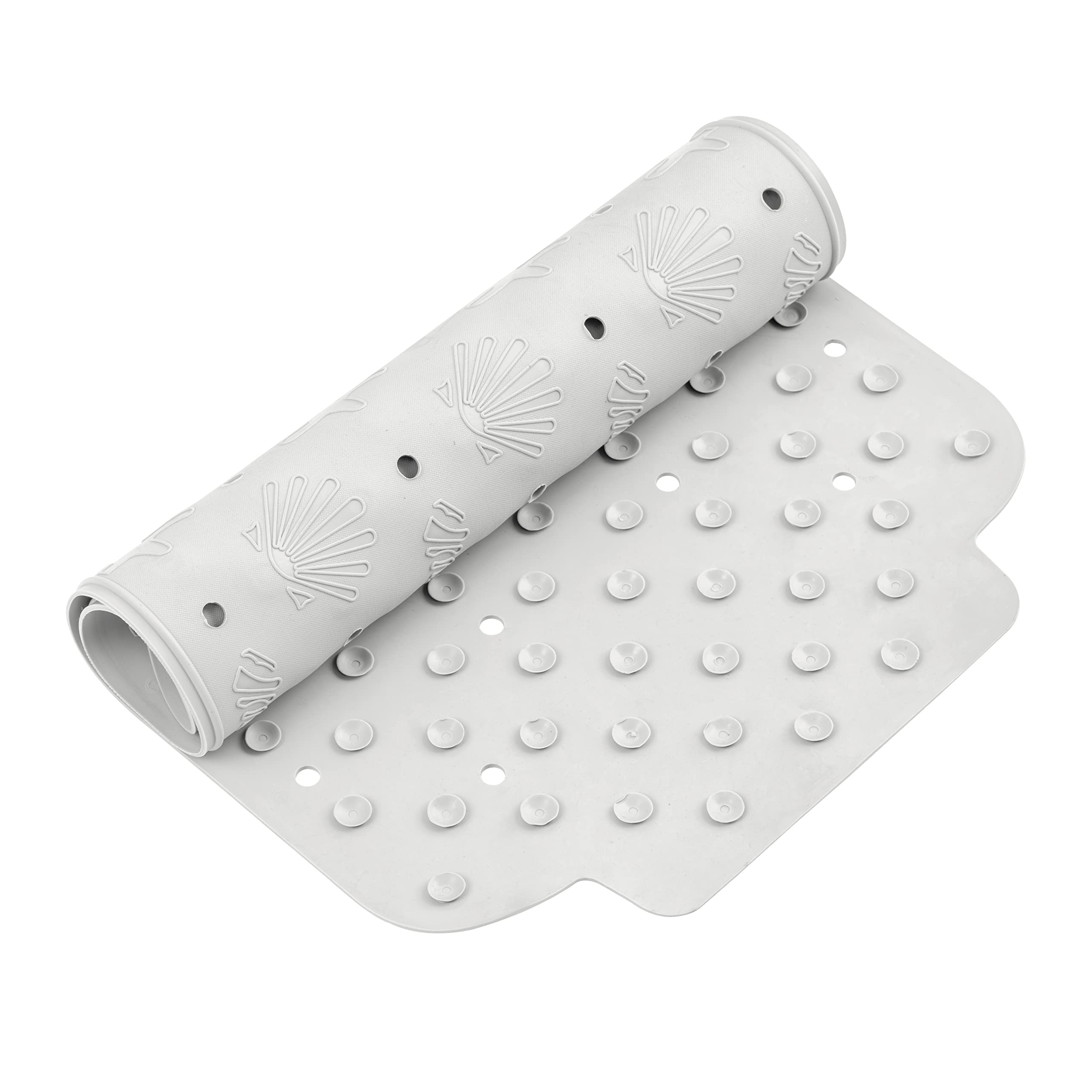 Baroni Home tappetino vasca antiscivolo bianco ovale 37x77 cm