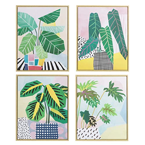 Montemaggi Quadro Piante Tropicali Olio su Legno 40x50 cm