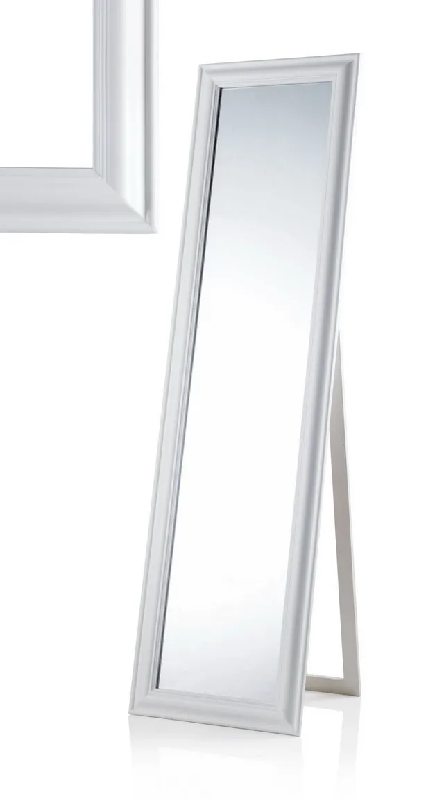 Baroni Home Specchio da Terra Bianco 43x163 cm Inclinabile