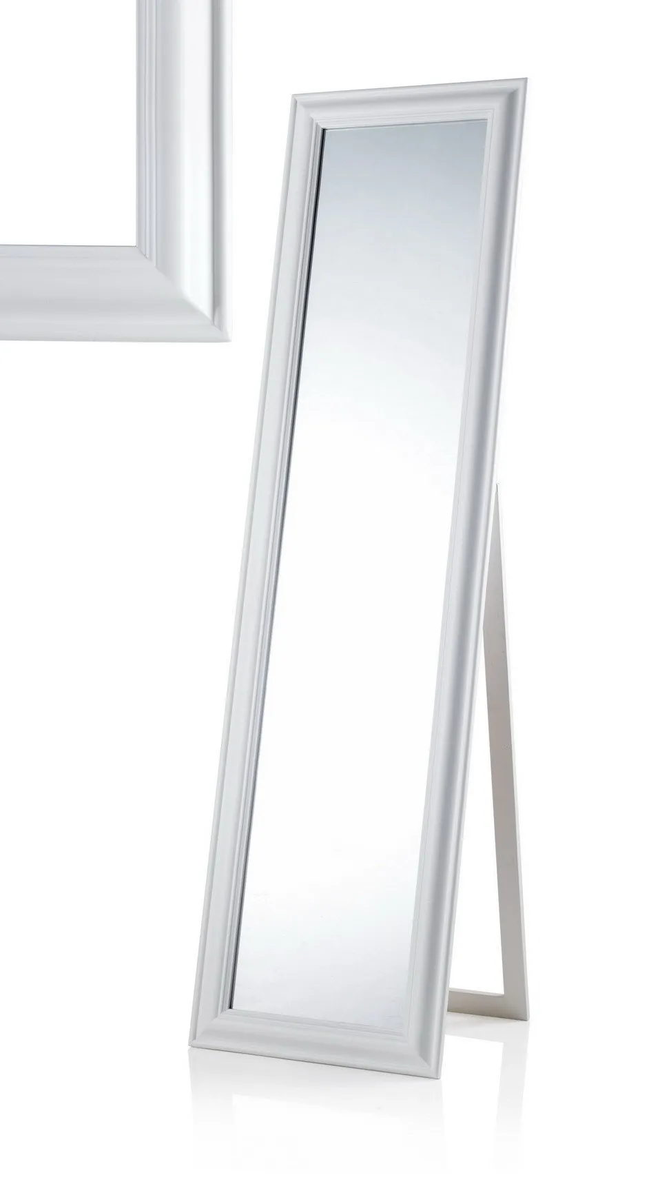 Baroni Home Specchio da Terra Bianco 43x163 cm Inclinabile