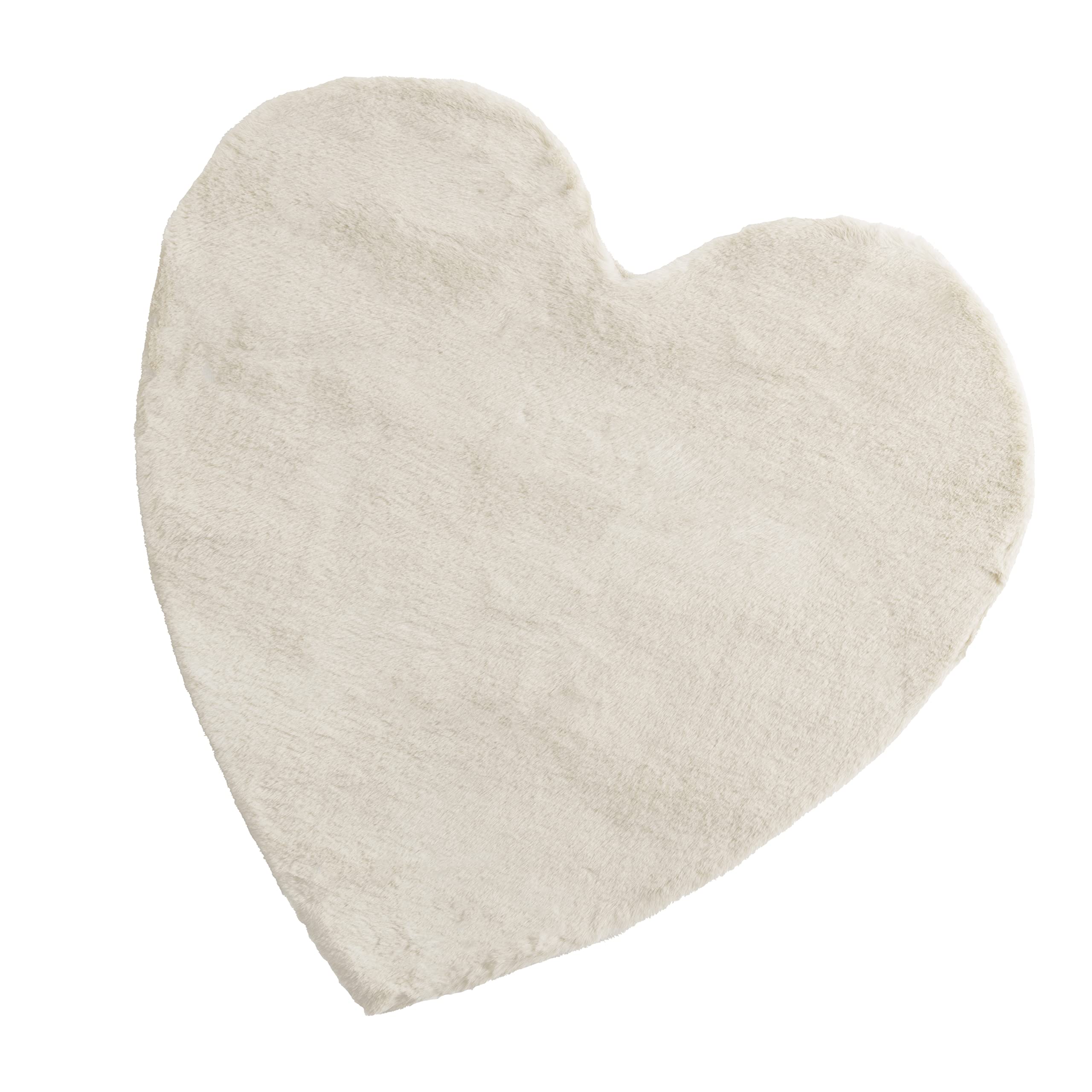 Baroni Home Tappeto Cuore Natural Pelo Lungo 90x90 cm