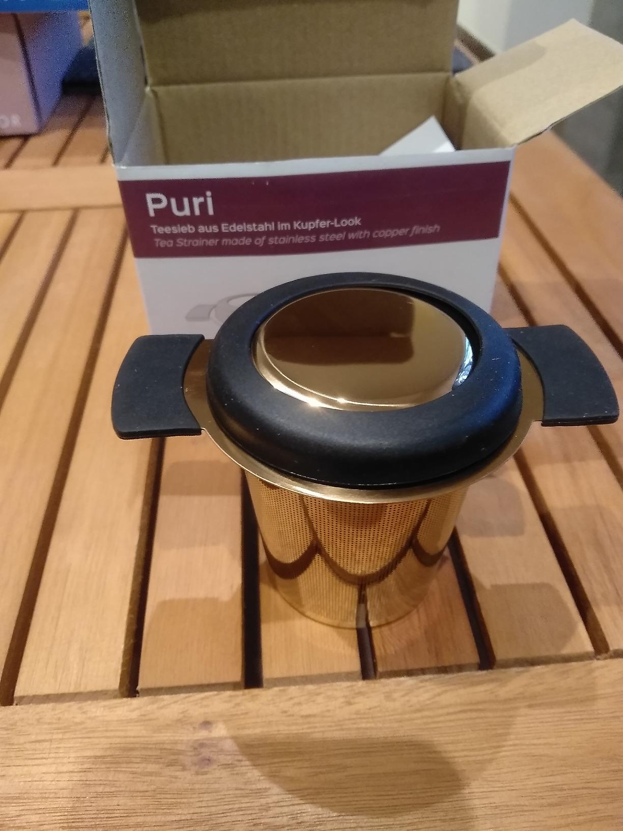 bonVIVO Puri Infusore Te Inox Rame con Coperchio