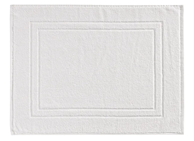Baroni Home Tappetino Bagno Cotone Bianco 45x60 cm