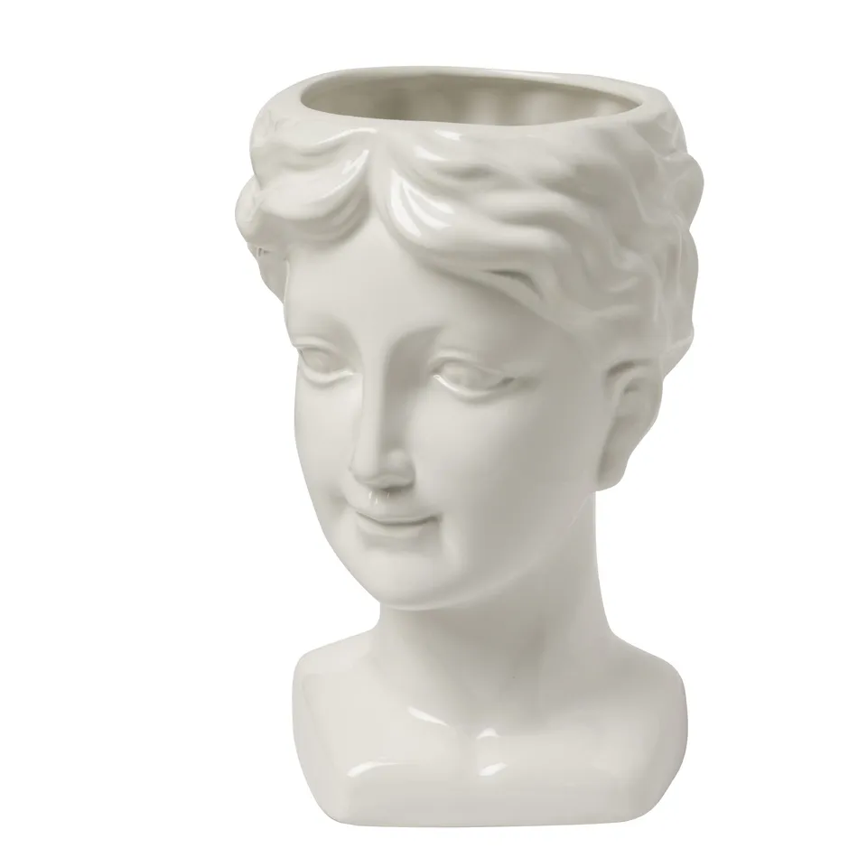 Baroni Home Ladies Ragazza vaso testa ceramica 16x15x23 cm