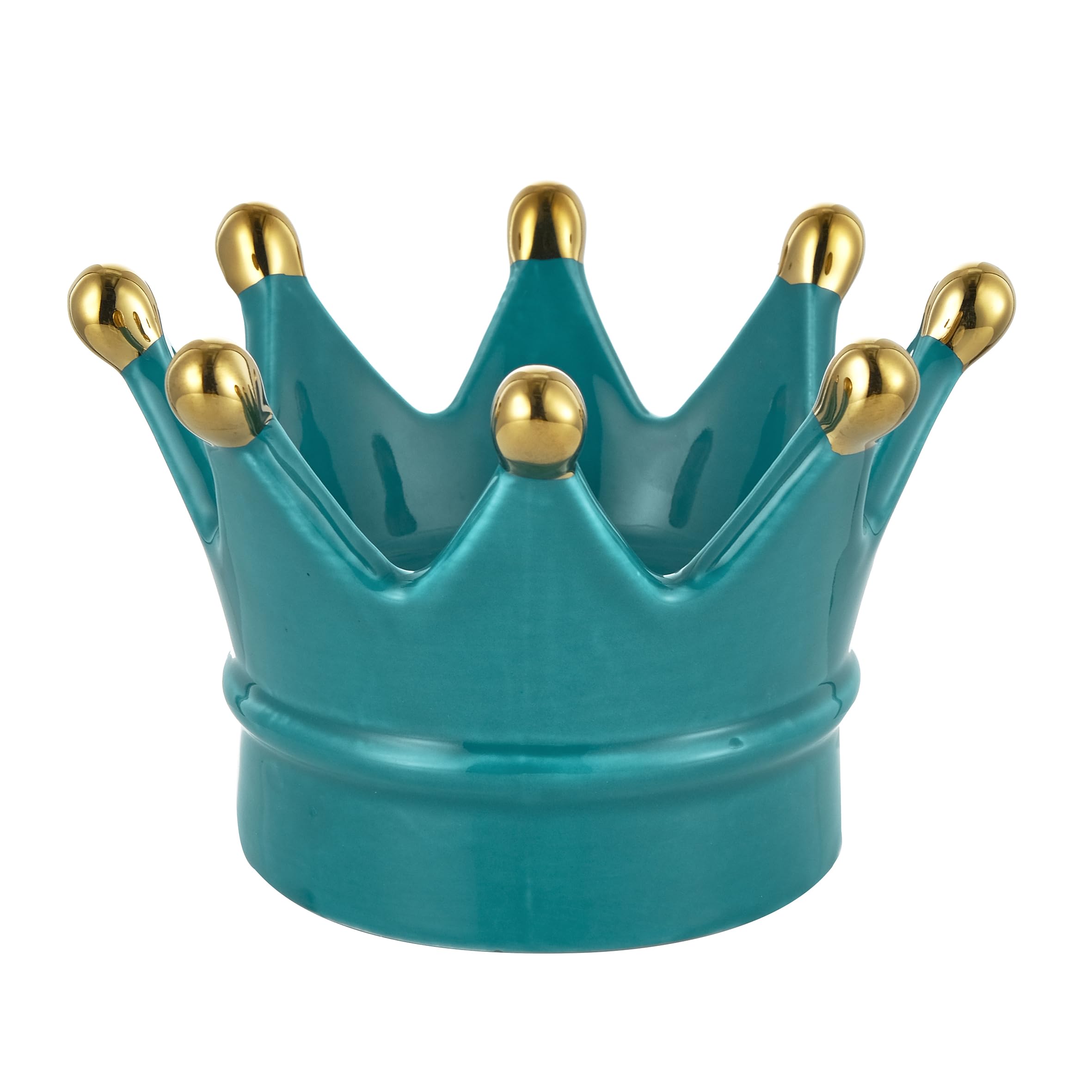 Baroni Home corona porcellana turchese small 8x8x5 cm