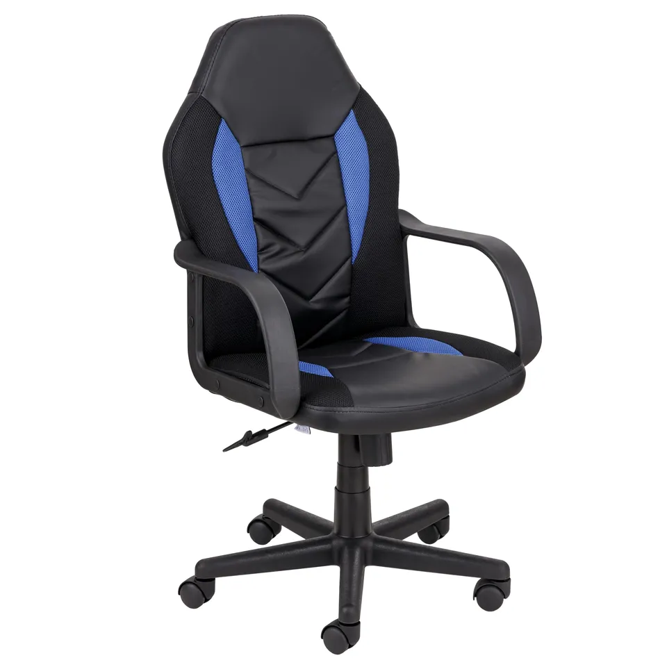 Baroni Home Sedia Gaming Ergonomica Blu Girevole