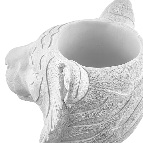 Baroni Home Tigre vaso bianco resina