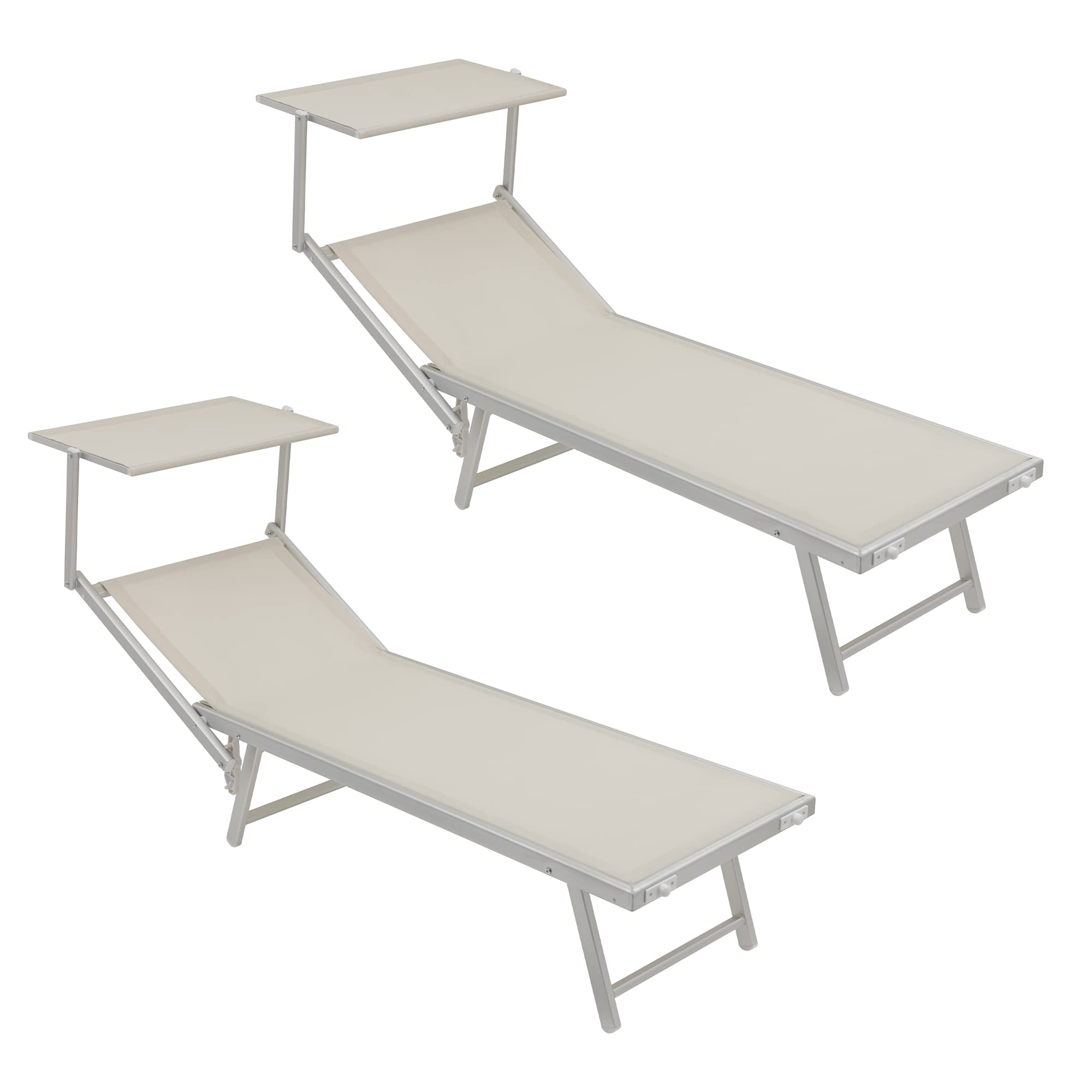 Baroni Home Set 2 Lettini Prendisole Grigi Tettuccio 60x190 cm