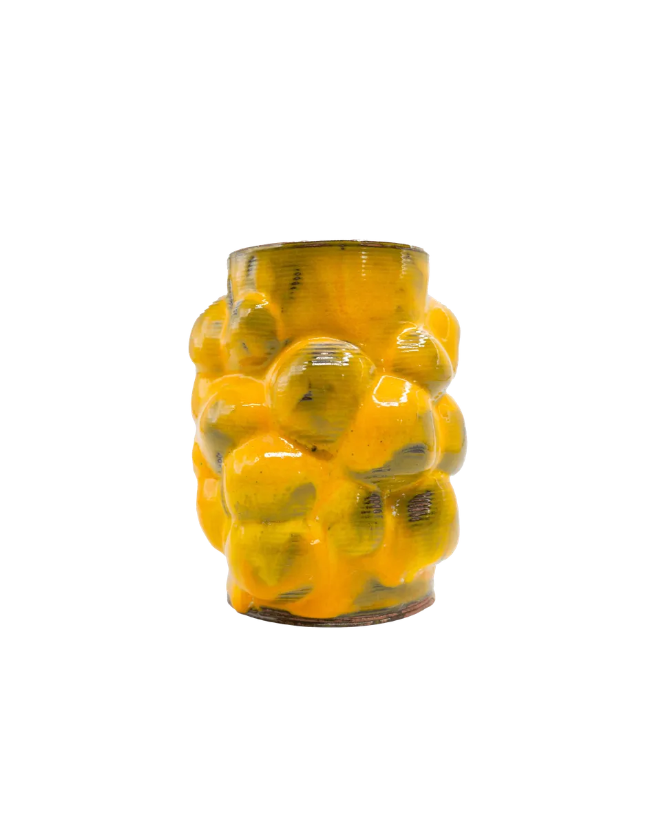 SuperForma Bolle 05 vaso ceramica smalto giallo