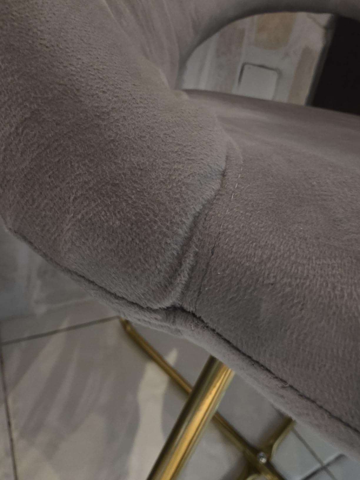 Baroni Home Poltrona Bibi Moon Beige Velluto 71x59x84 Portata 200kg