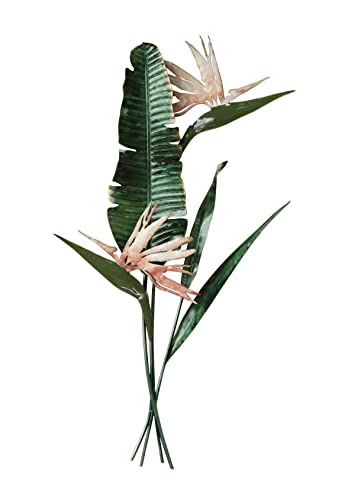 Baroni Quadro 3D in Metallo Strelitzia Moderno 48x8x92 cm