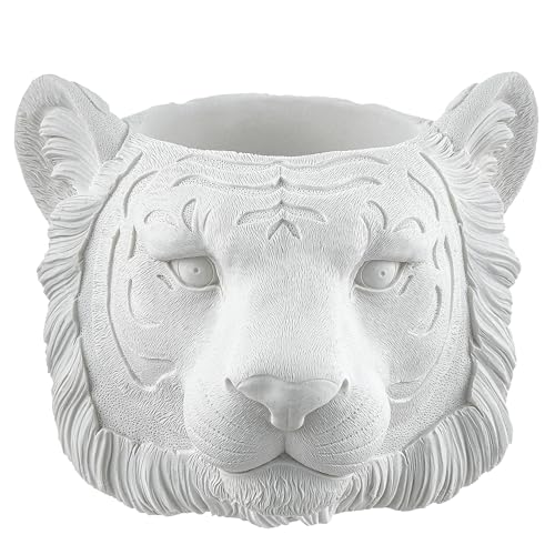 Baroni Home Tigre vaso bianco resina