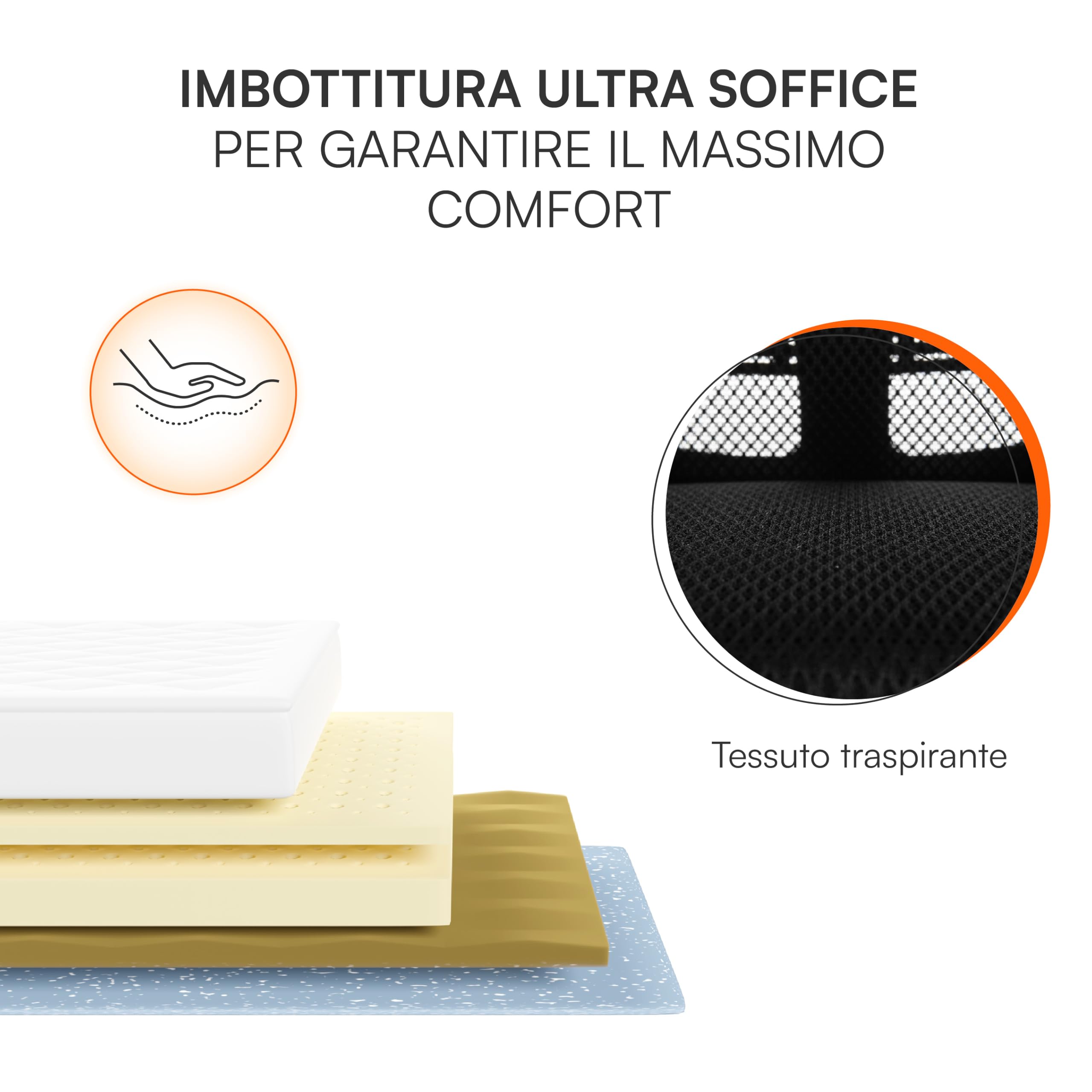 Baroni Home Sedia Ufficio Ergonomica Nera Braccioli Pieghevoli