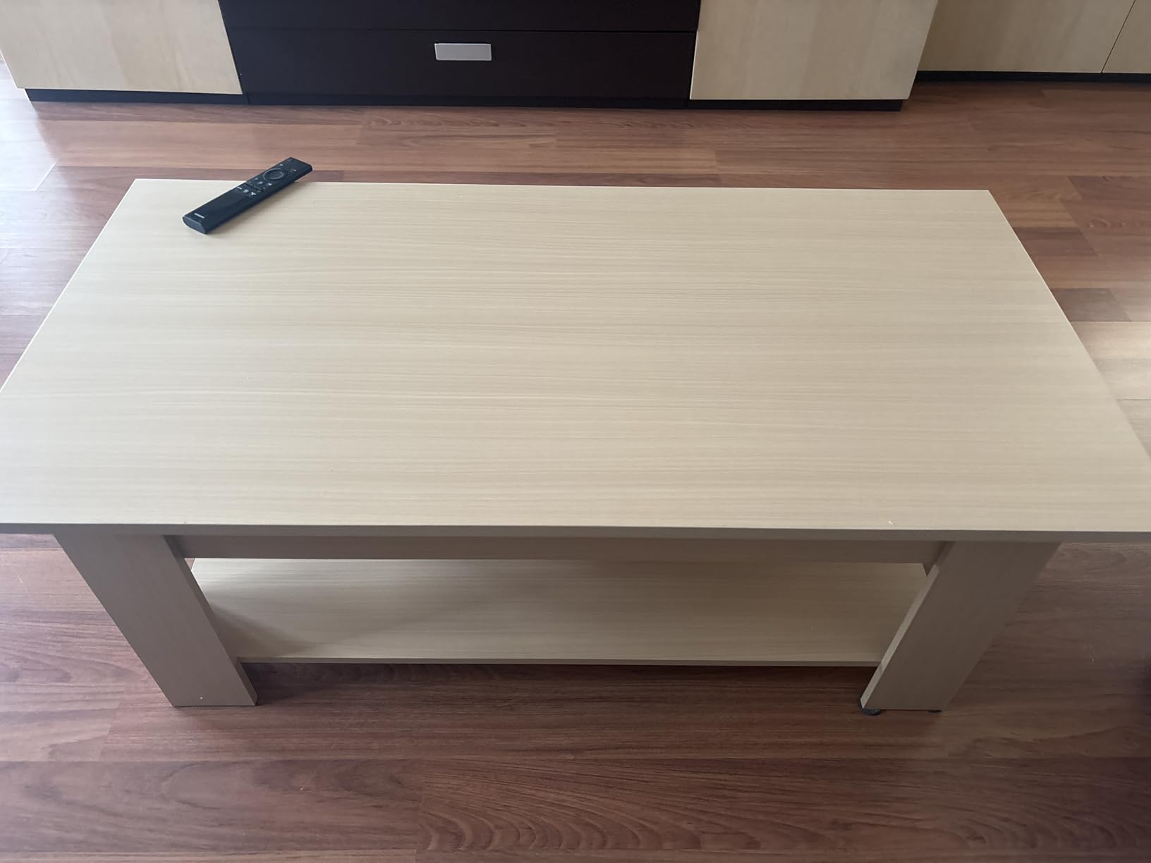 Baroni Home Tavolino da caffè piano sollevabile nero 100 cm