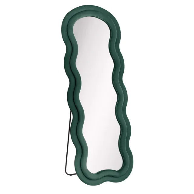 Baroni Home specchio da terra velluto verde scuro 160x60 cm
