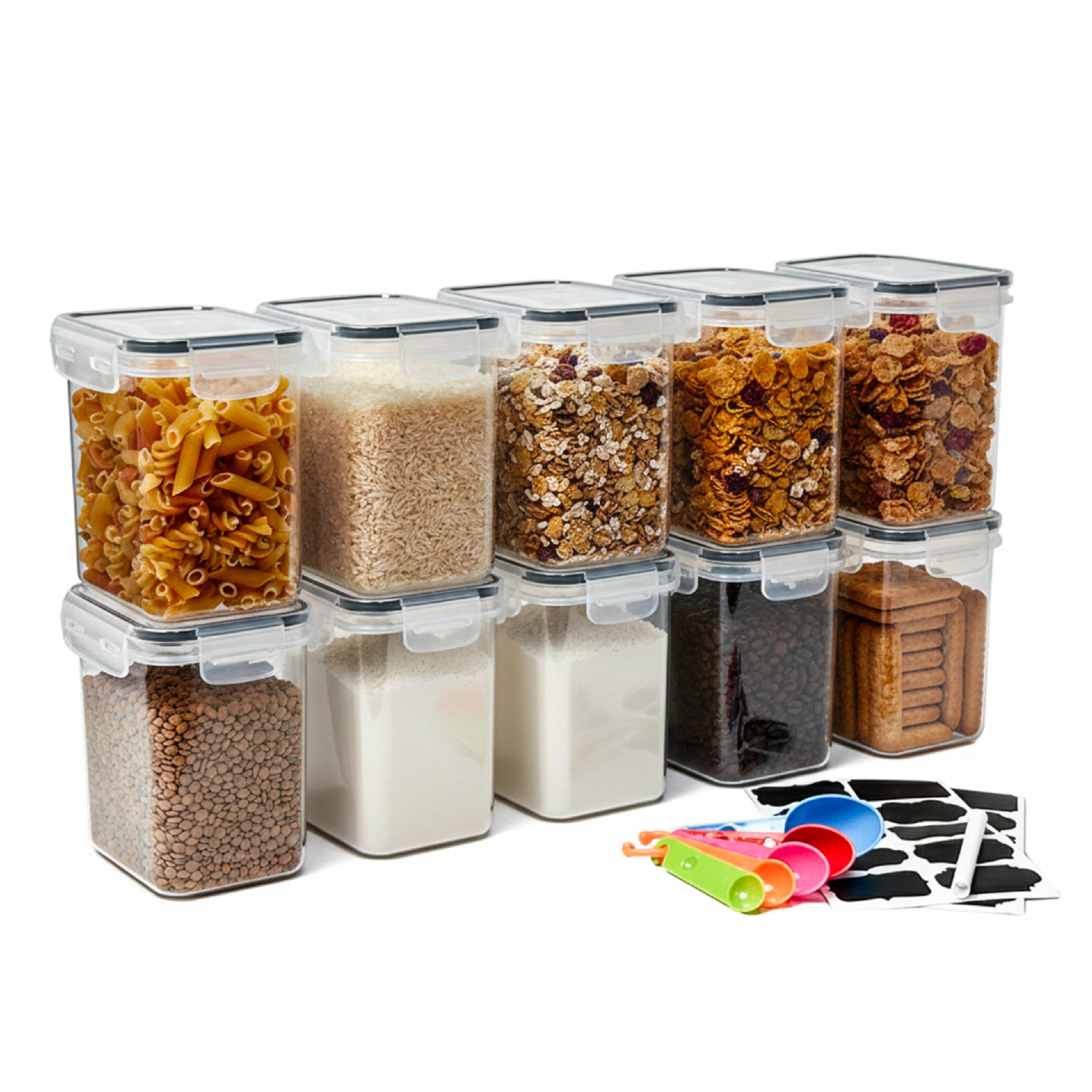 Baroni Home Set 10 Contenitori Ermetici 1,4L Senza BPA