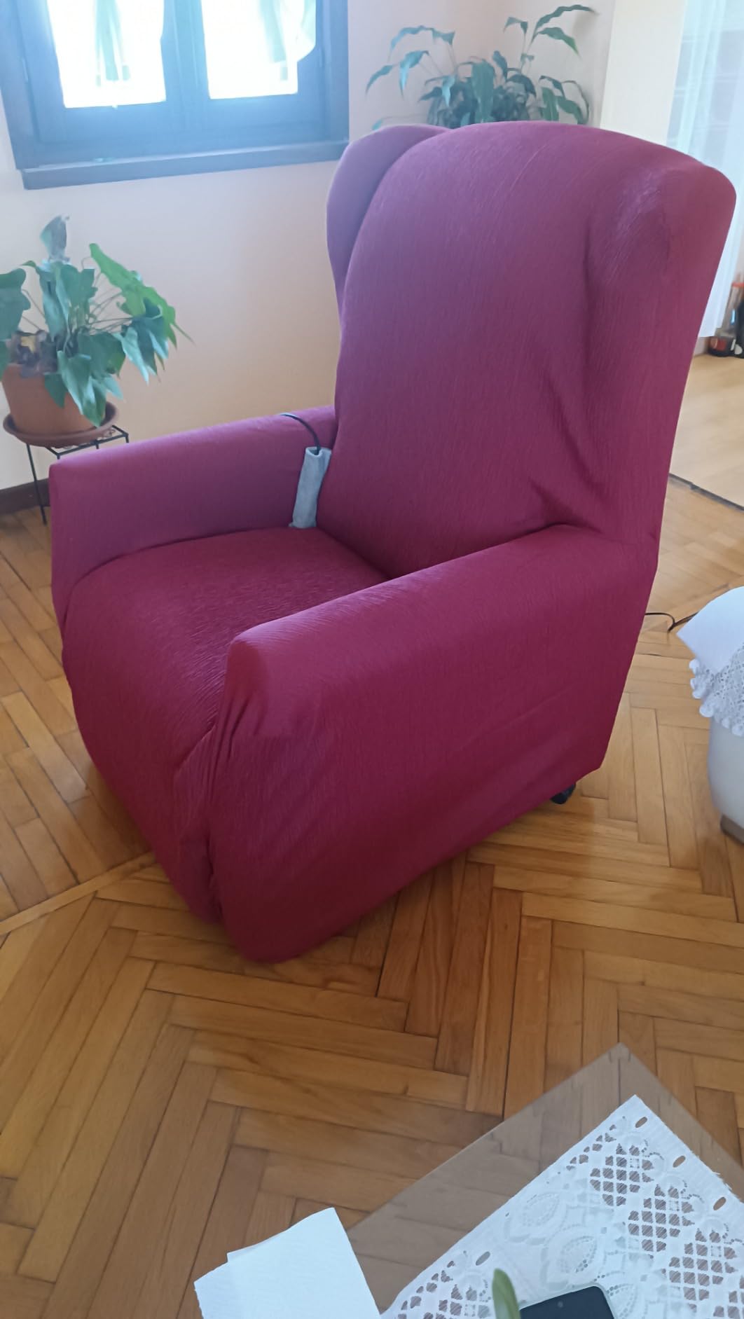 Textilhome Teide Copripoltrona Relax Rosso 1 Posto Antigraffio