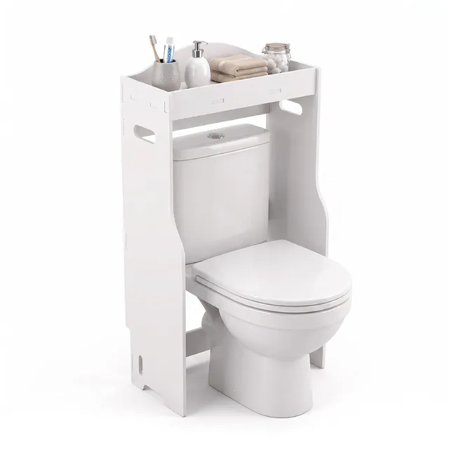 Baroni Home Mobile Sopra WC 1 Ripiano 48x20x90 cm Plastic Wood