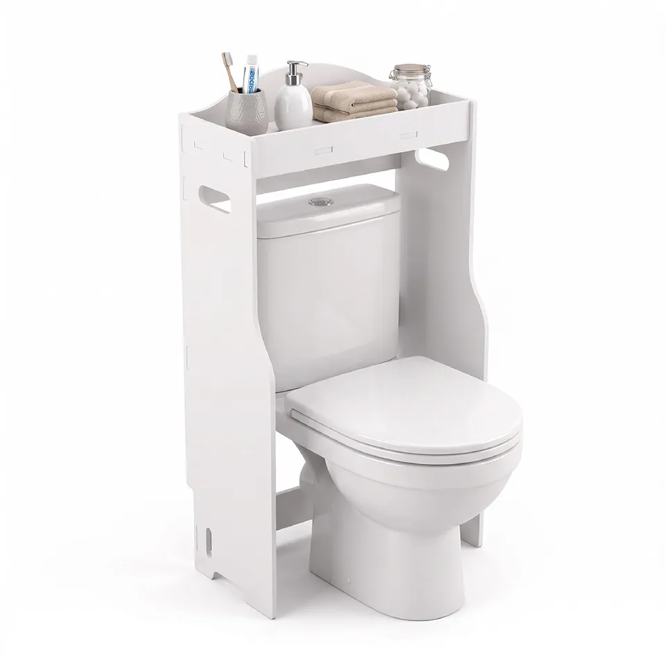 Baroni Home Mobile Sopra WC 1 Ripiano 48x20x90 cm Plastic Wood