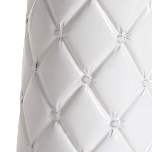 Baroni portascopino ceramica bianco 10x10x41 cm con scopino