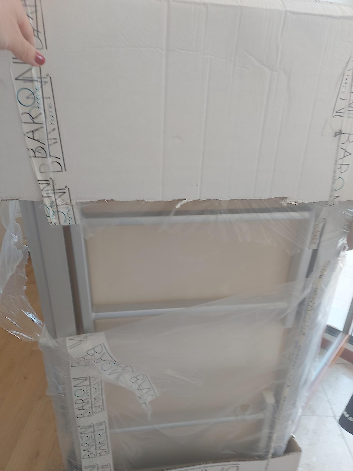 Baroni Home Set 2 Lettini Prendisole Grigi Tettuccio 60x190 cm
