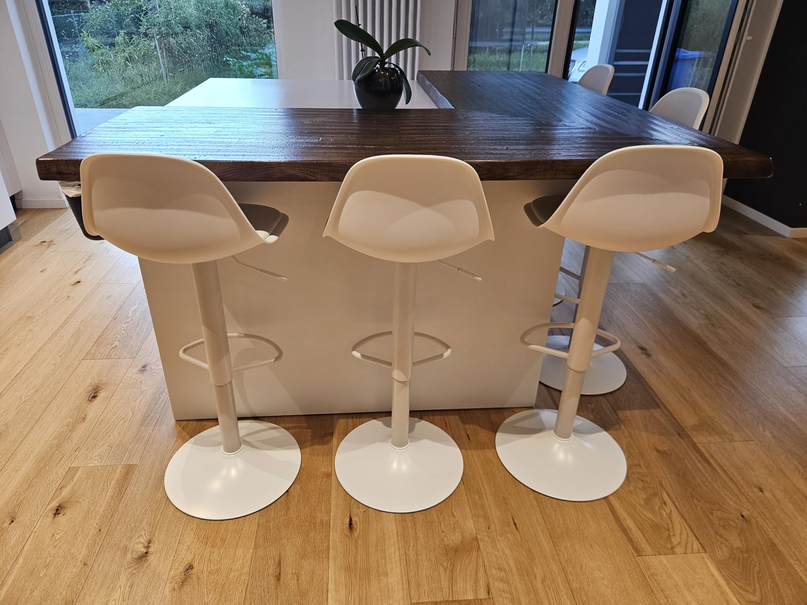 Baroni Home Sgabello Girevole Nero 1 Pezzo Altezza Regolabile