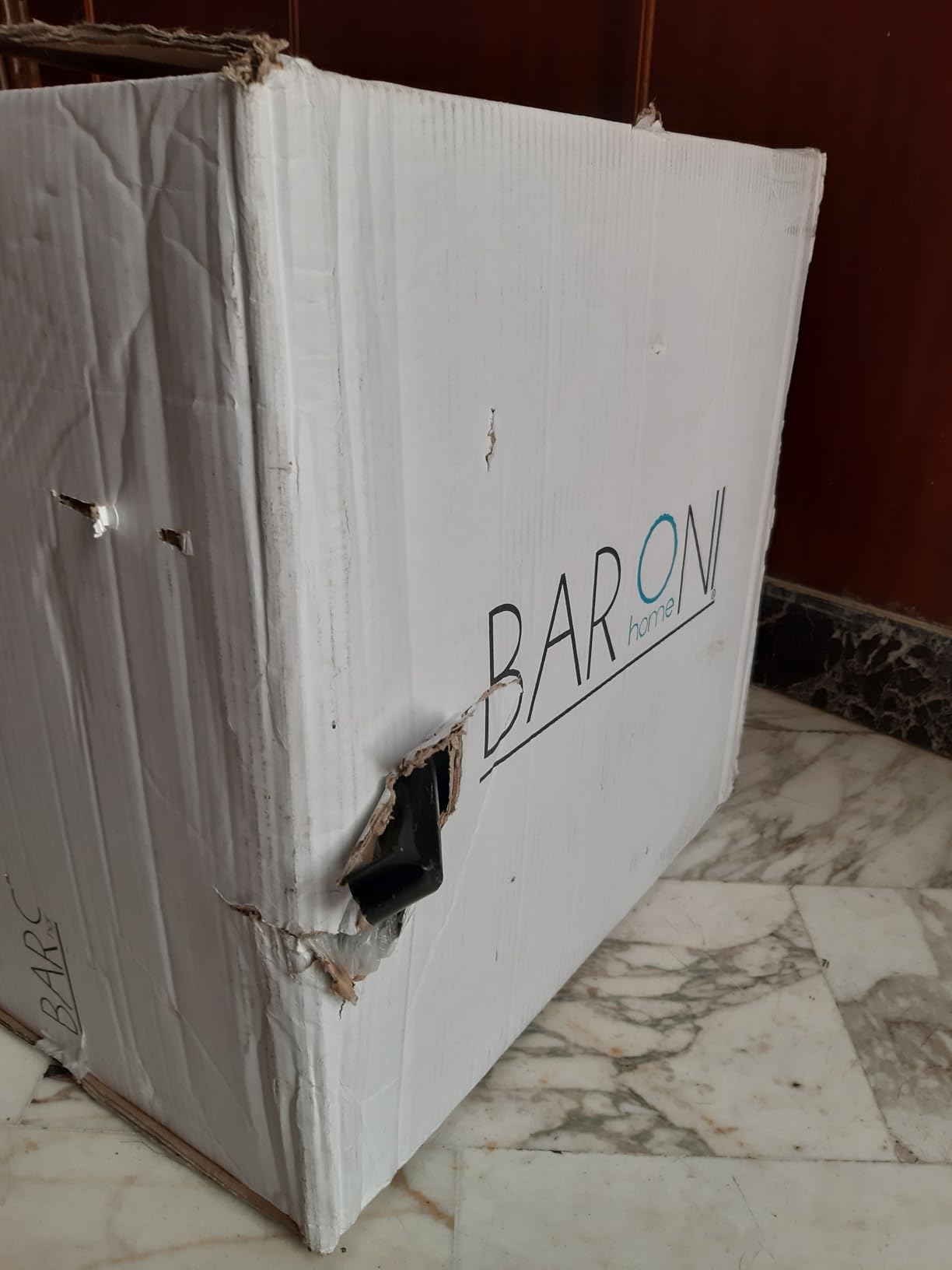 Baroni Home sedia ufficio girevole blu tessuto senza braccioli