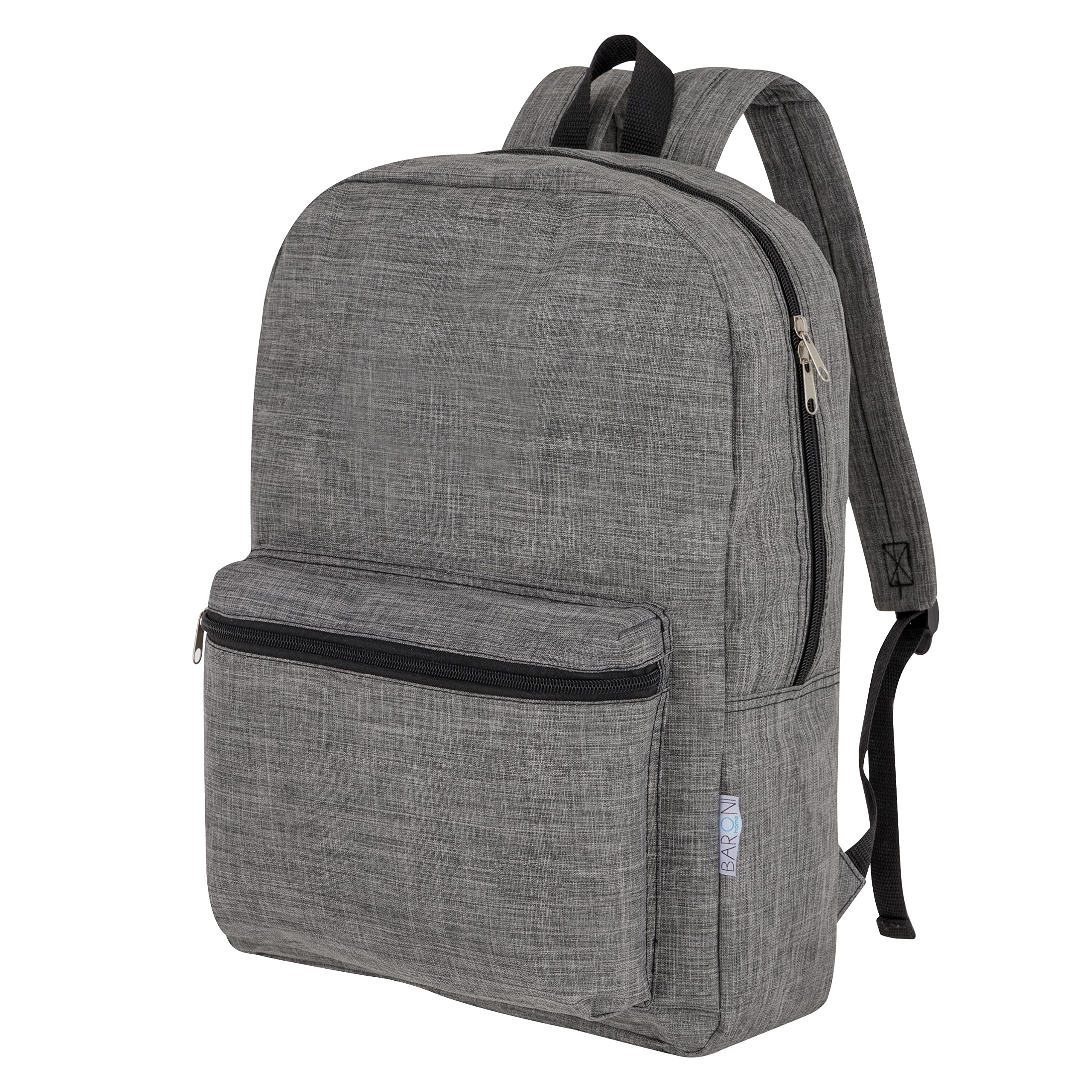 Baroni Home Zaino Nylon Nero 46x39x10 cm 10L