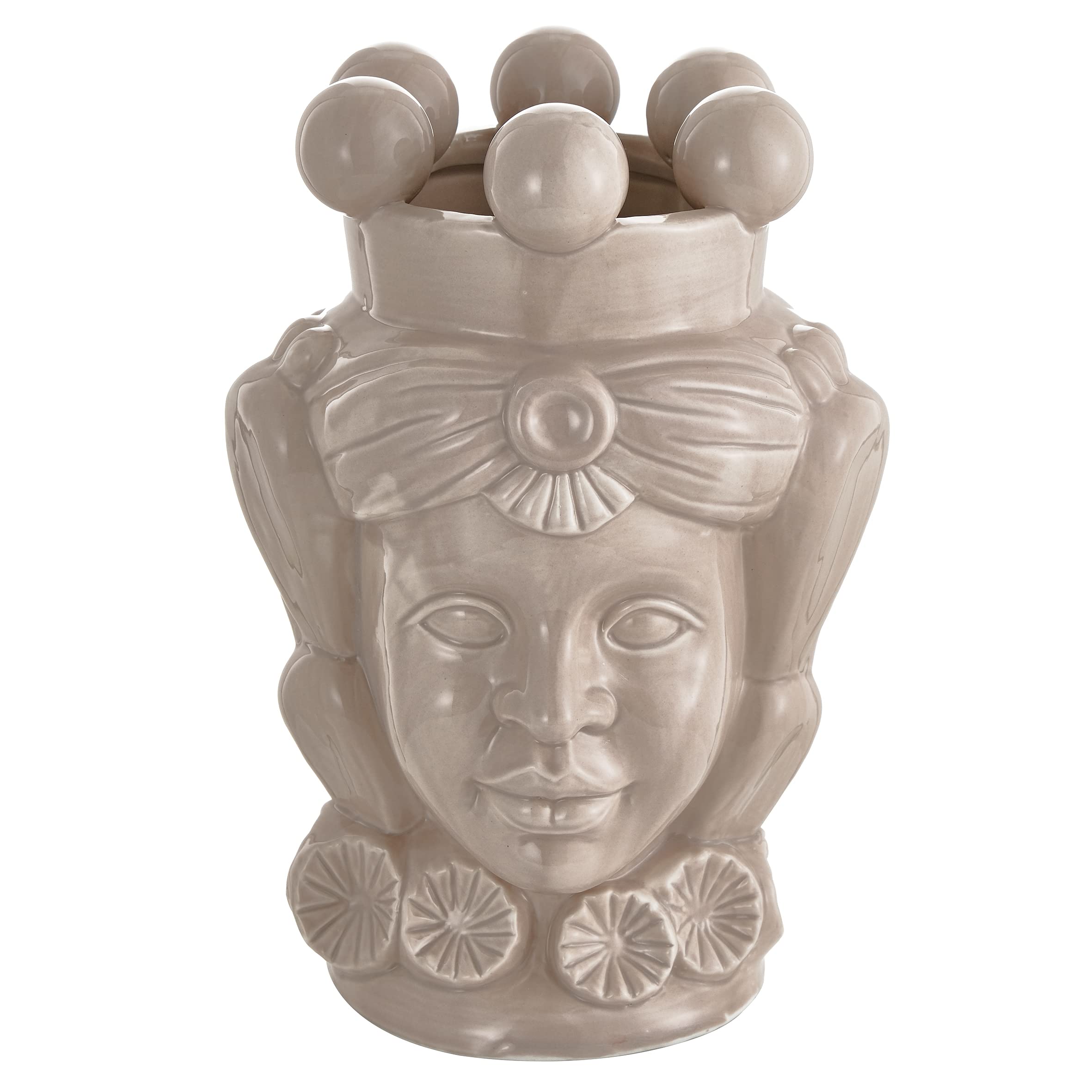 Baroni Home Regina Turchese Testa di Moro Vaso 20,5 cm